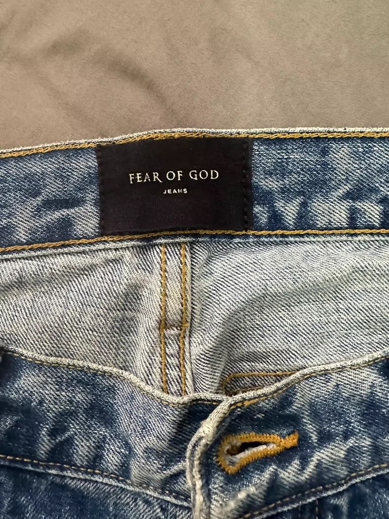Fear of God Fear of God 5th Splatter Blue Denim Size US 34 / EU 50 - 3 Thumbnail