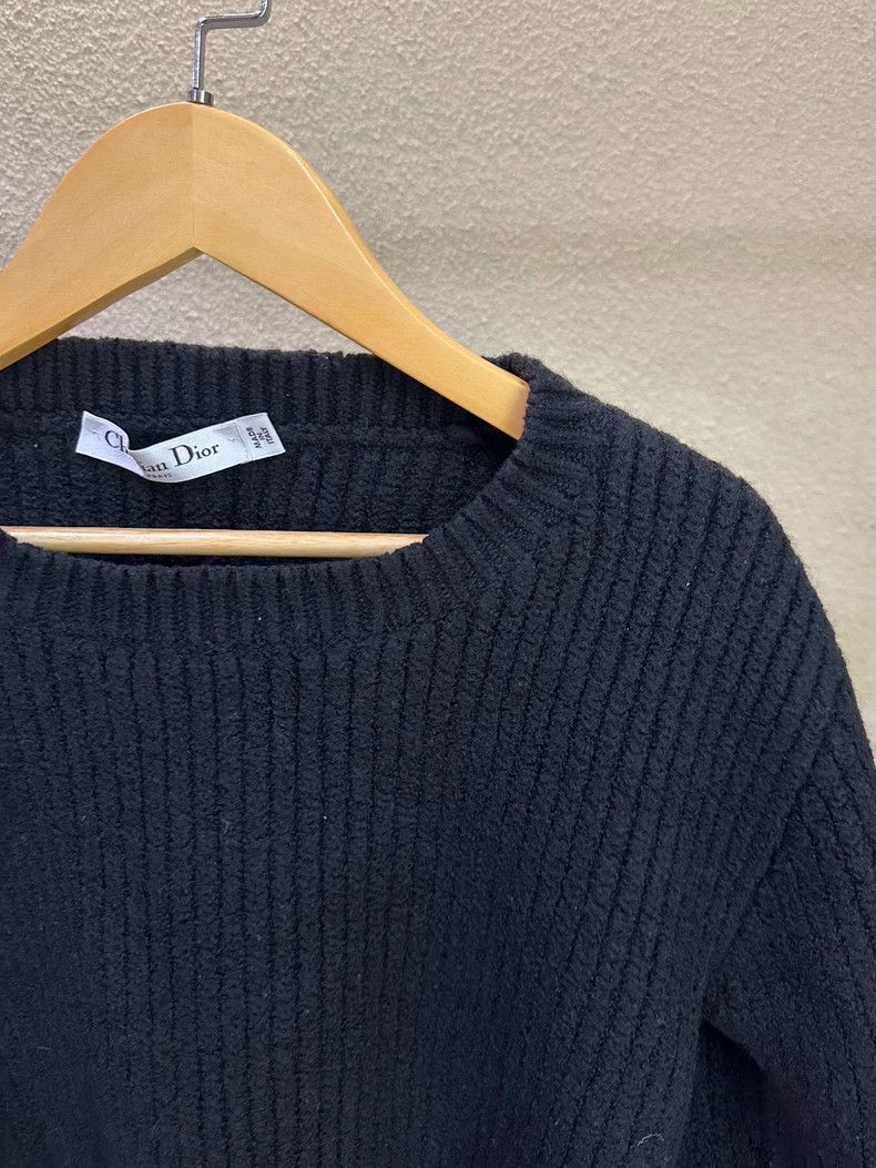 Dior Dior Black Lace Wool Crop Sweater Size US XS / EU 42 / 0 - 5 Thumbnail