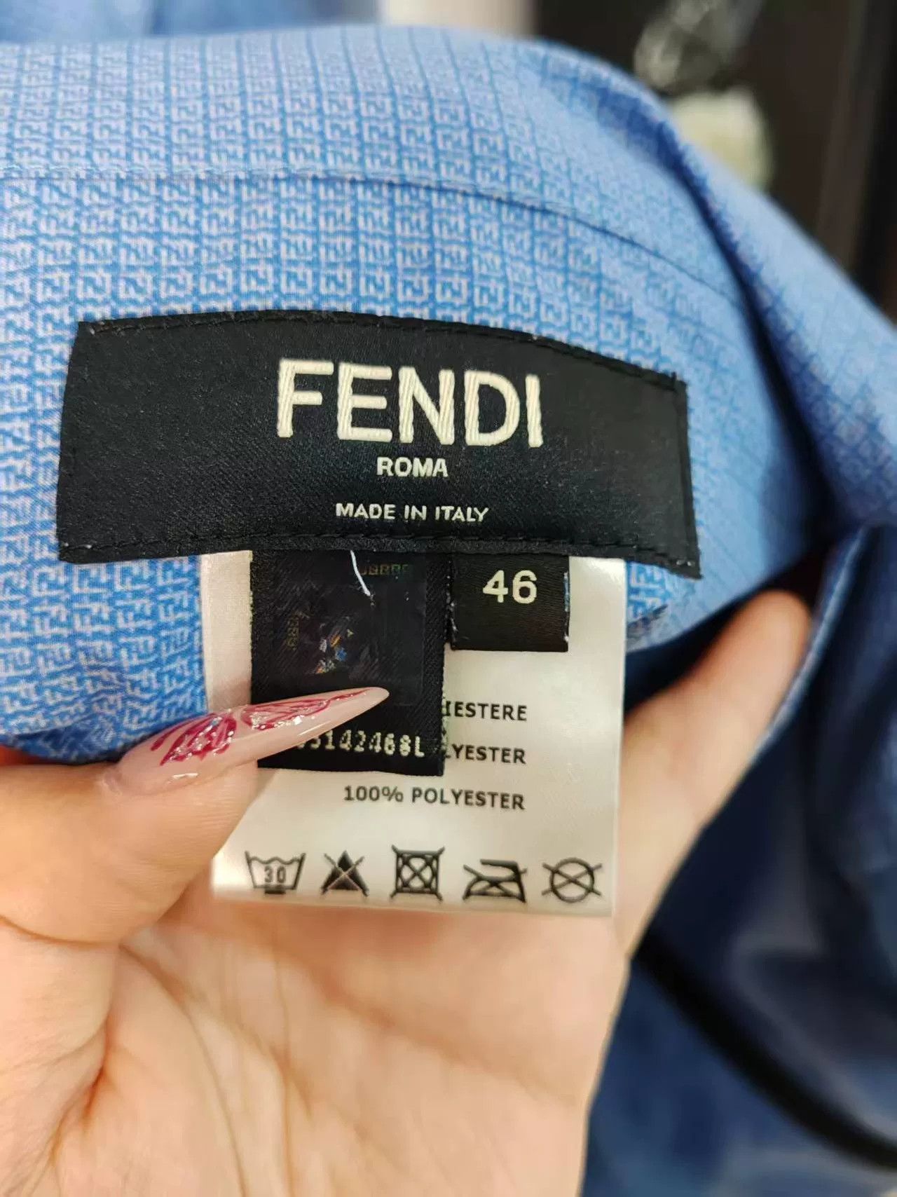 Fendi fendi reversible printed jacket in blue Size US M / EU 48-50 / 2 - 6 Thumbnail