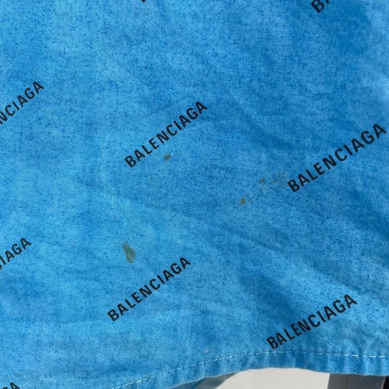 Balenciaga Balenciaga Blue Printed Shirt Size US M / EU 48-50 / 2 - 6 Thumbnail