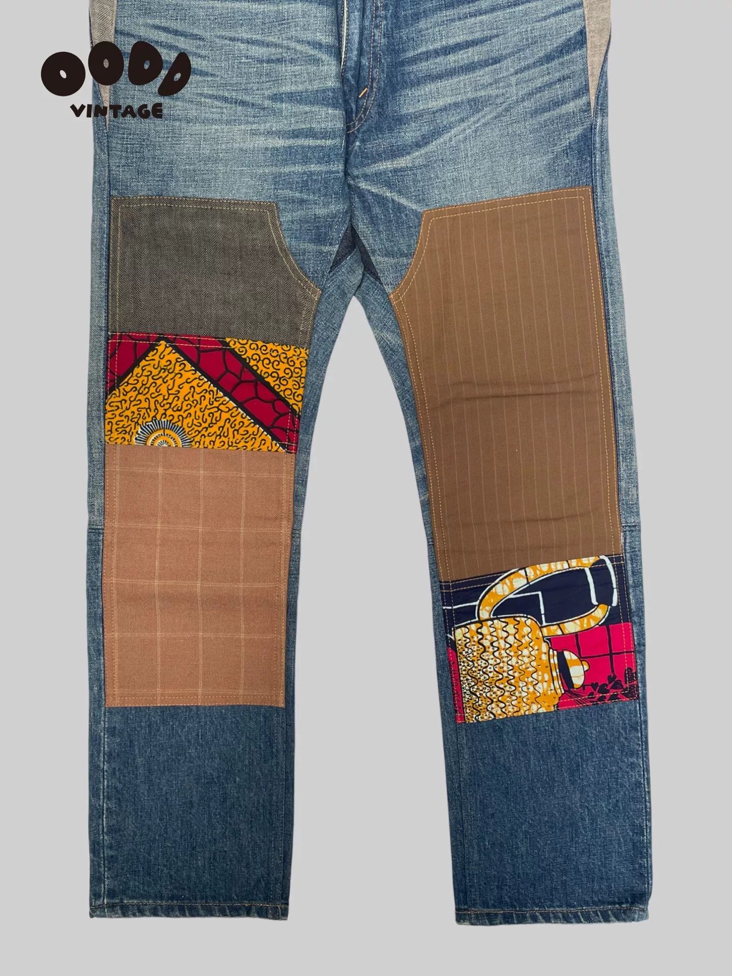 Junya Watanabe junya watanabe vintage patchwork denim pants Size US 27 - 3 Thumbnail