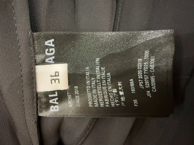 Balenciaga Balenciaga Black Pleated Asymmetric Skirt Size US 36 / EU 52 - 5 Thumbnail