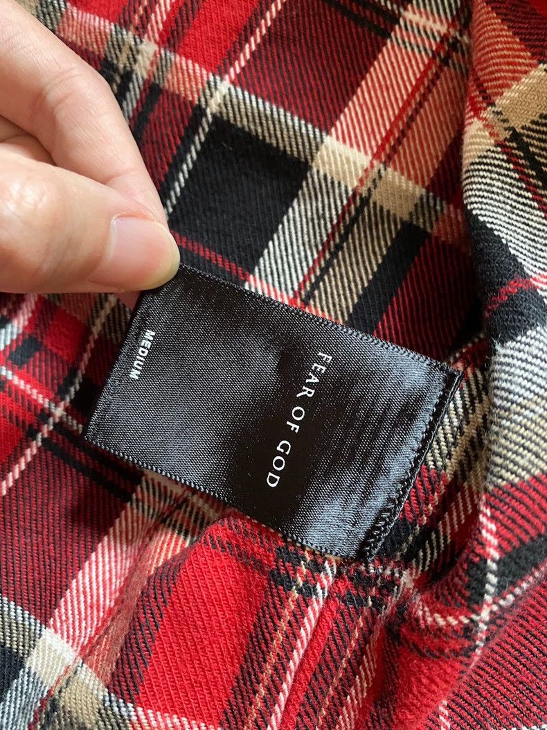 Fear of God Fear of God Red Plaid Denim Collar Shirt M Size US M / EU 48-50 / 2 - 3 Thumbnail