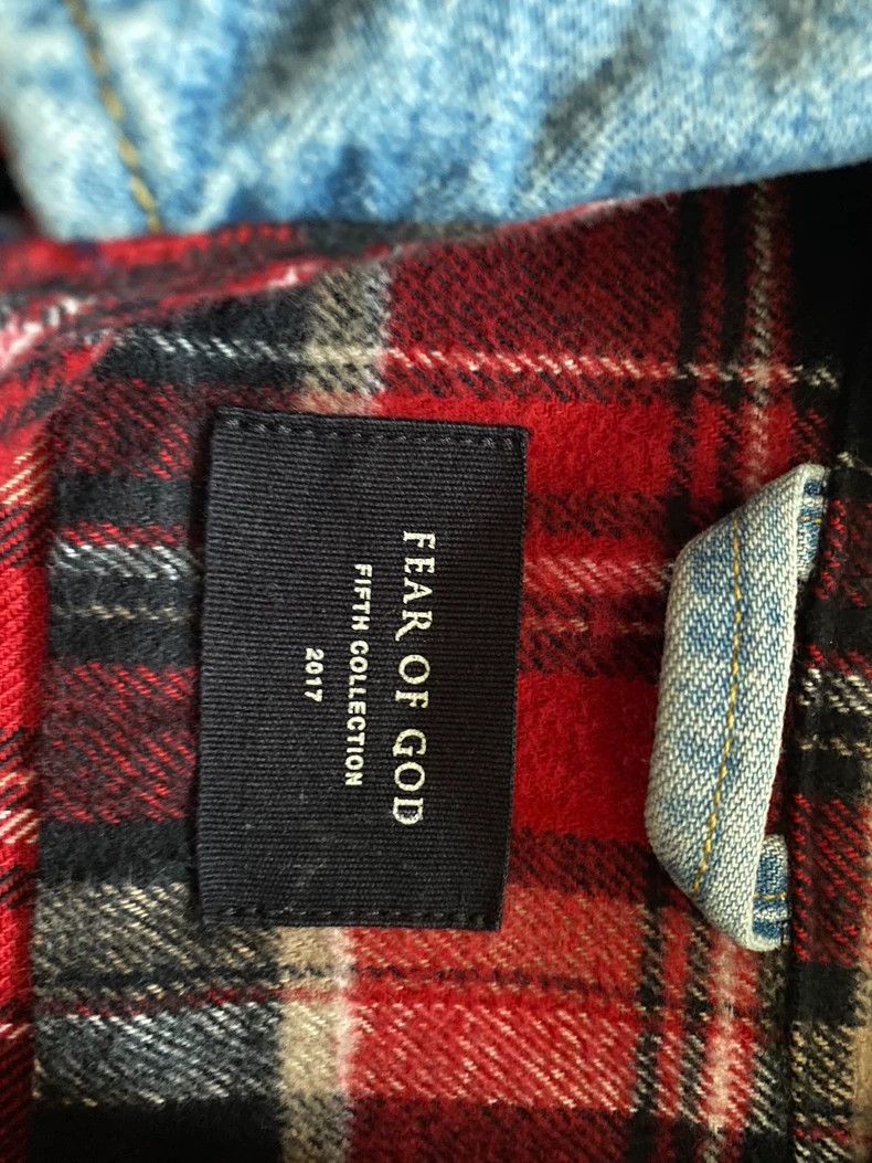 Fear of God Fear of God Red Plaid Denim Collar Shirt M Size US M / EU 48-50 / 2 - 2 Thumbnail