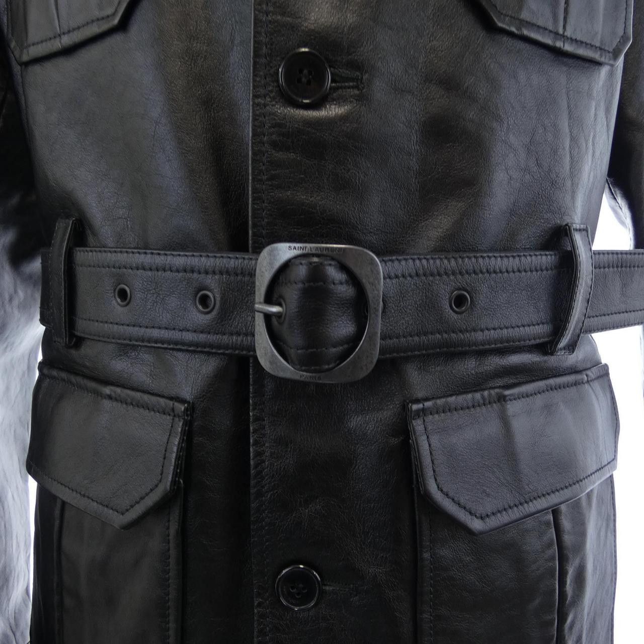 Yves Saint Laurent Yves Saint Laurent Saint Laurent 549285 YC2UI Leather Jacket Leather Outerwear 549285 YC2UI DUTY FREE for USA Size ONE SIZE - 7 Thumbnail