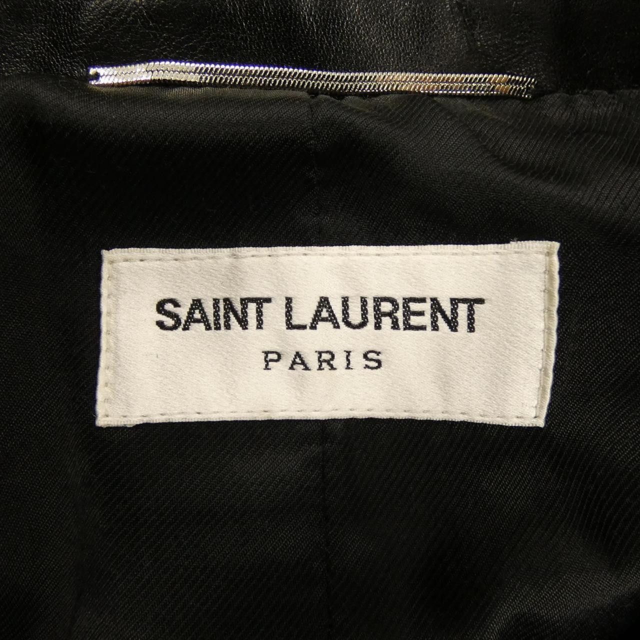 Yves Saint Laurent Yves Saint Laurent Saint Laurent 549285 YC2UI Leather Jacket Leather Outerwear 549285 YC2UI DUTY FREE for USA Size ONE SIZE - 4 Thumbnail