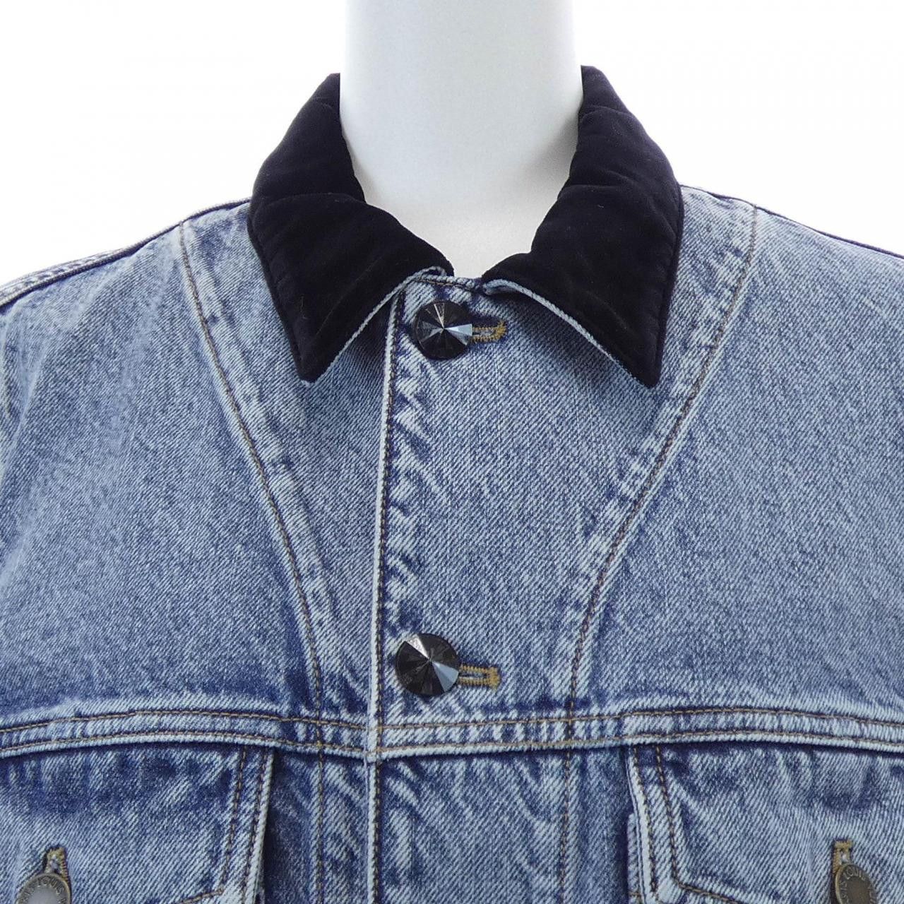 Louis Vuitton Louis Vuitton Louis Vuitton Denim Jacket Denim Outerwear FQJA31EFY DUTY FREE for USA Size ONE SIZE - 5 Thumbnail