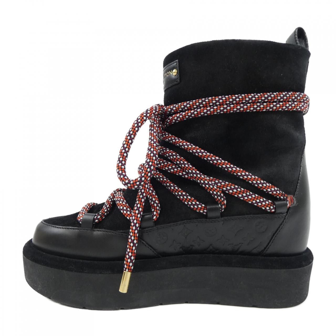 Louis Vuitton Louis Vuitton Louis Vuitton SKI PLATFORM ANKLE BOOT Shearling Boots Natural Material Shoes DUTY FREE for USA Size ONE SIZE - 2 Thumbnail