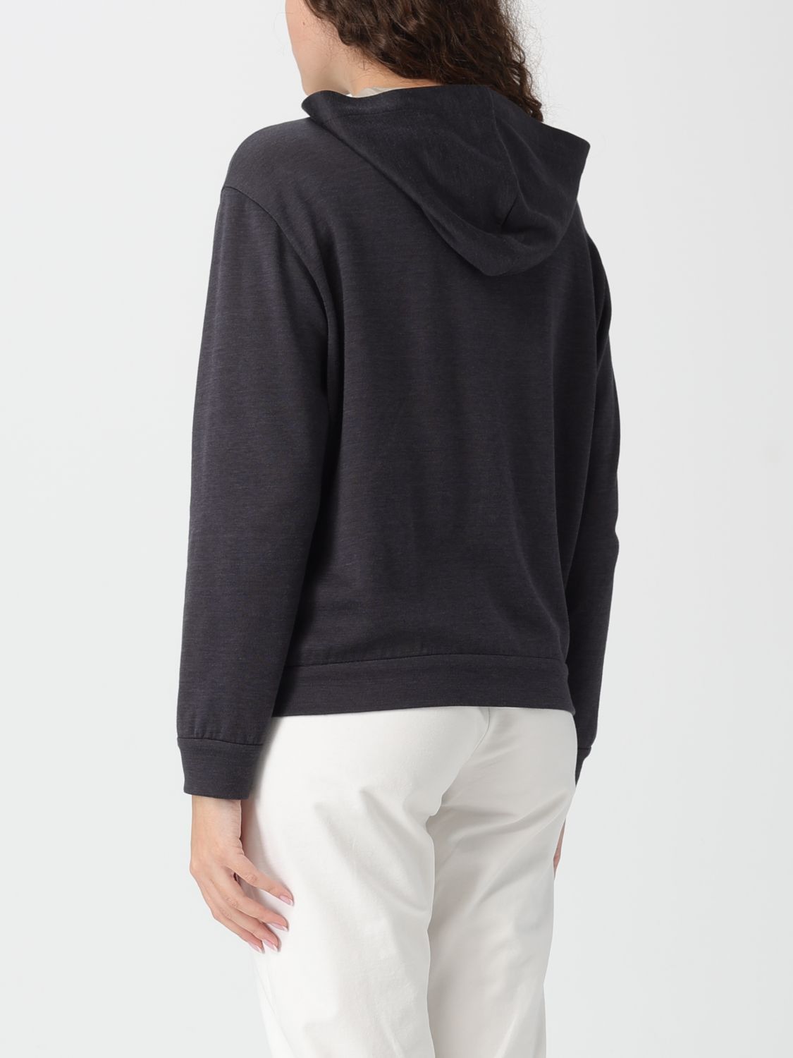 Brunello Cucinelli Brunello Cucinelli Sweatshirt Woman Black Size M / US 6-8 / IT 42-44 - 3 Thumbnail