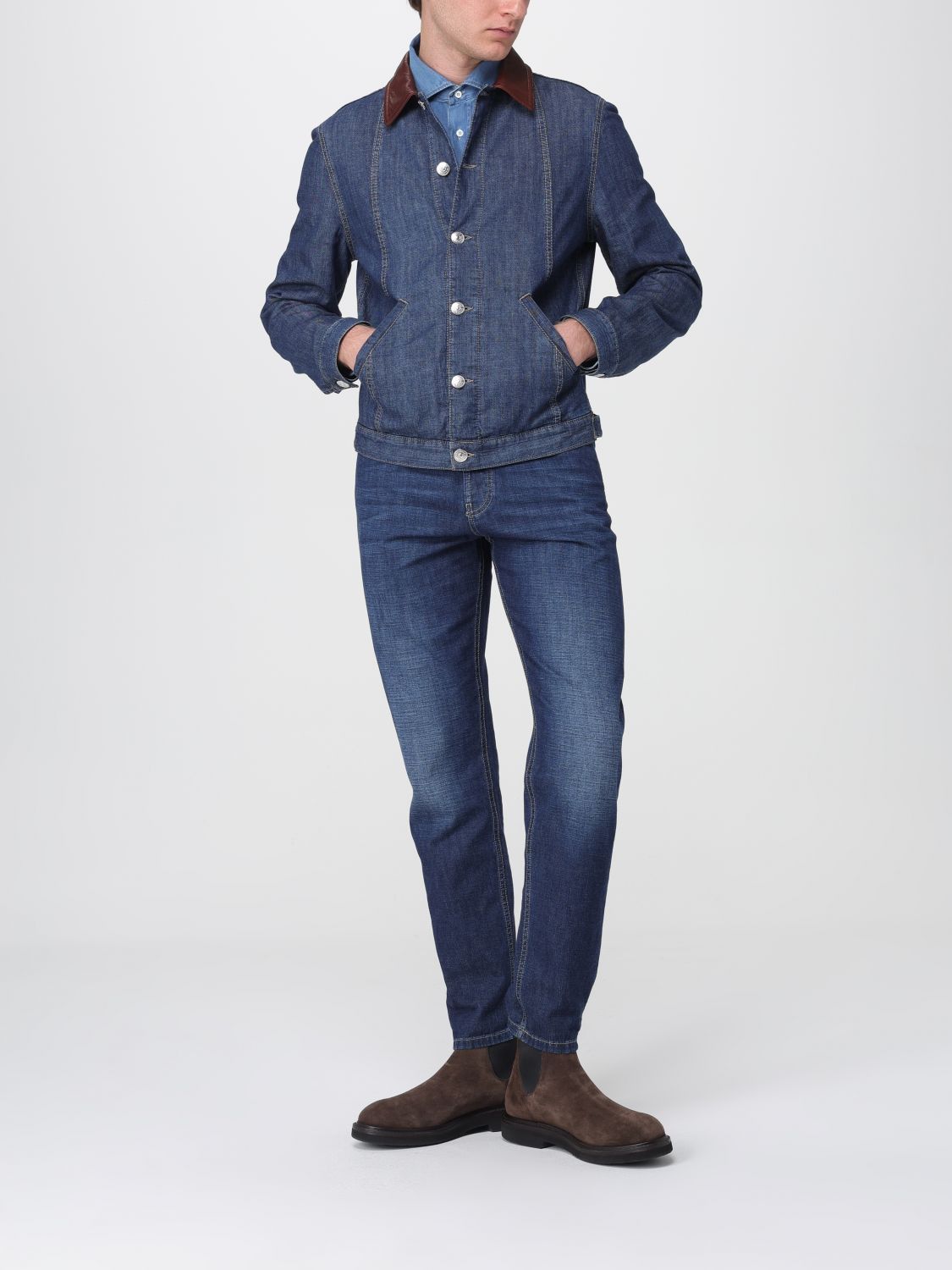 Brunello Cucinelli Brunello Cucinelli Jacket Men Blue Size US L / EU 52-54 / 3 - 2 Thumbnail