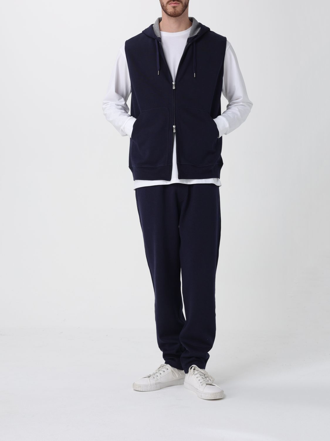 Brunello Cucinelli Brunello Cucinelli Sweatshirt Men Blue Size US L / EU 52-54 / 3 - 2 Thumbnail