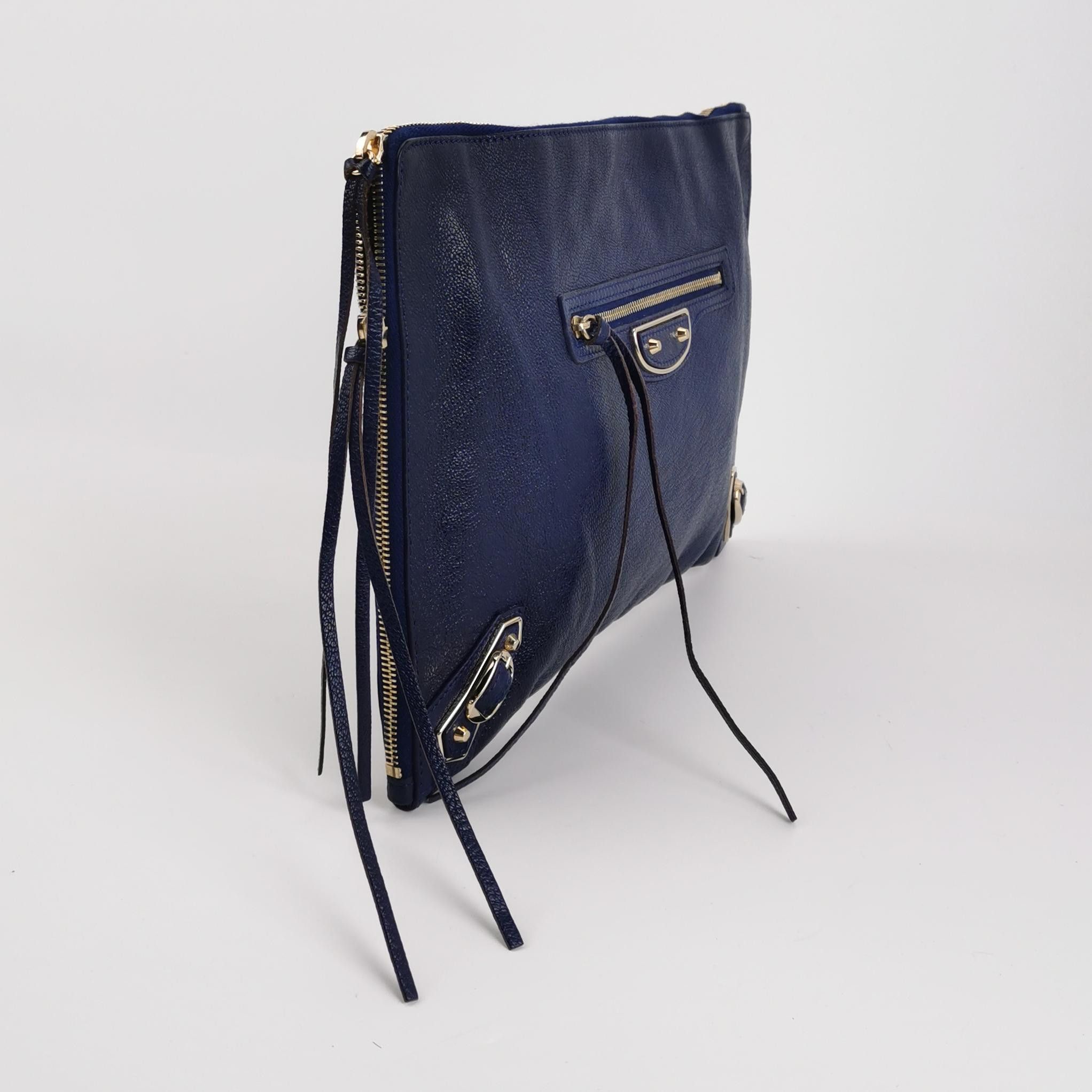 Balenciaga Balenciaga Classic City Lambskin Clutch with Rivets Size ONE SIZE - 5 Thumbnail