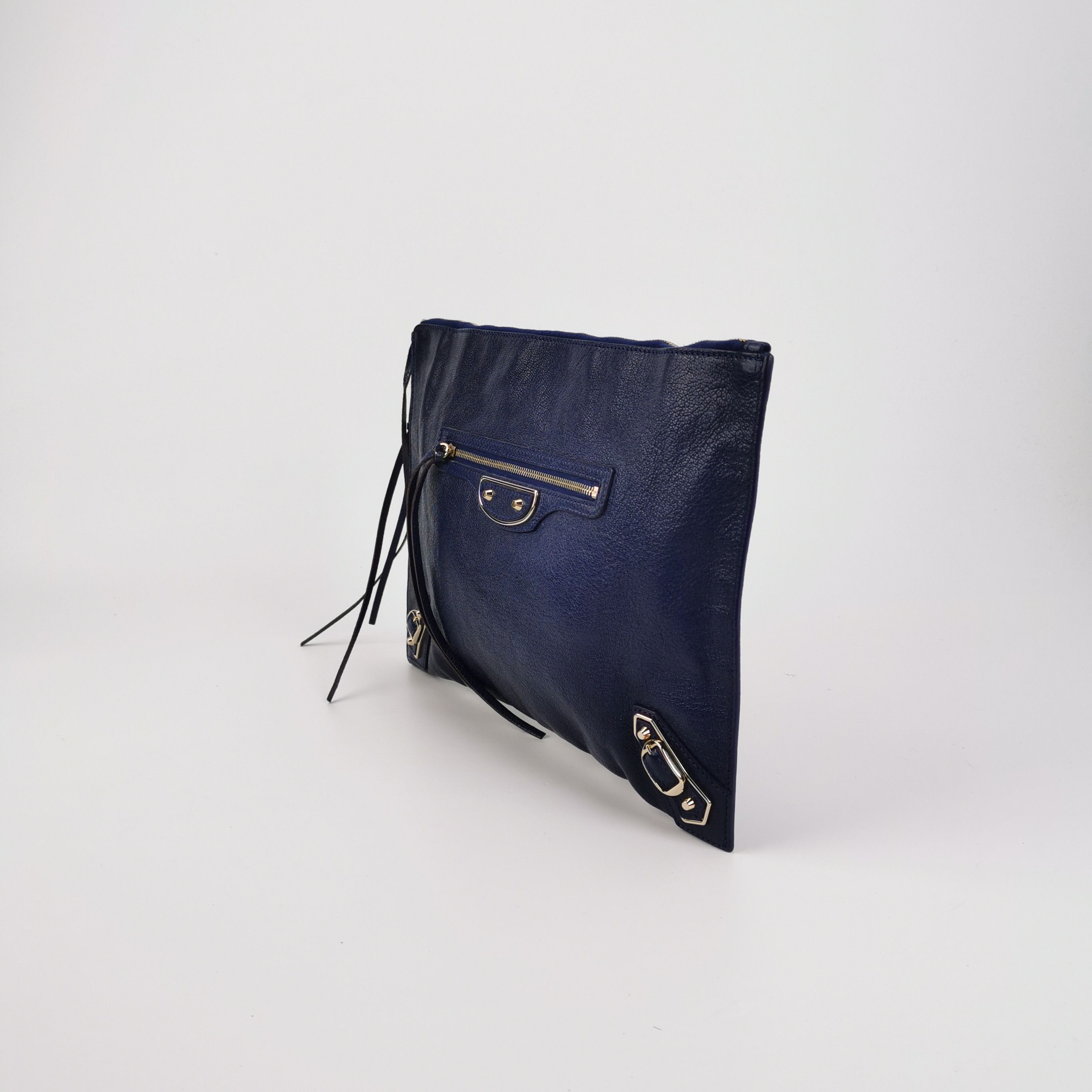 Balenciaga Balenciaga Classic City Lambskin Clutch with Rivets Size ONE SIZE - 4 Thumbnail