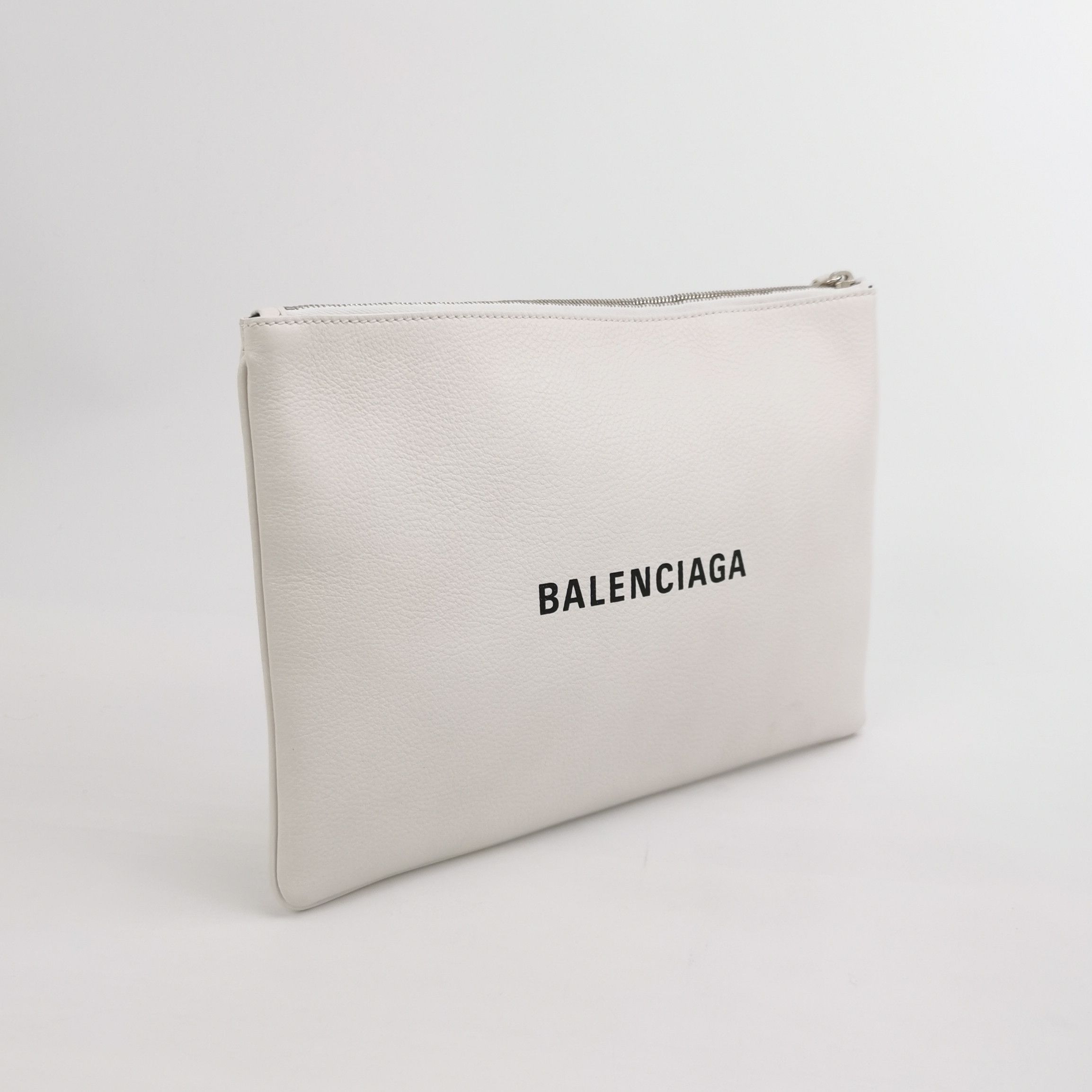 Balenciaga Balenciaga White Logo Zip Pouch Size ONE SIZE - 6 Thumbnail