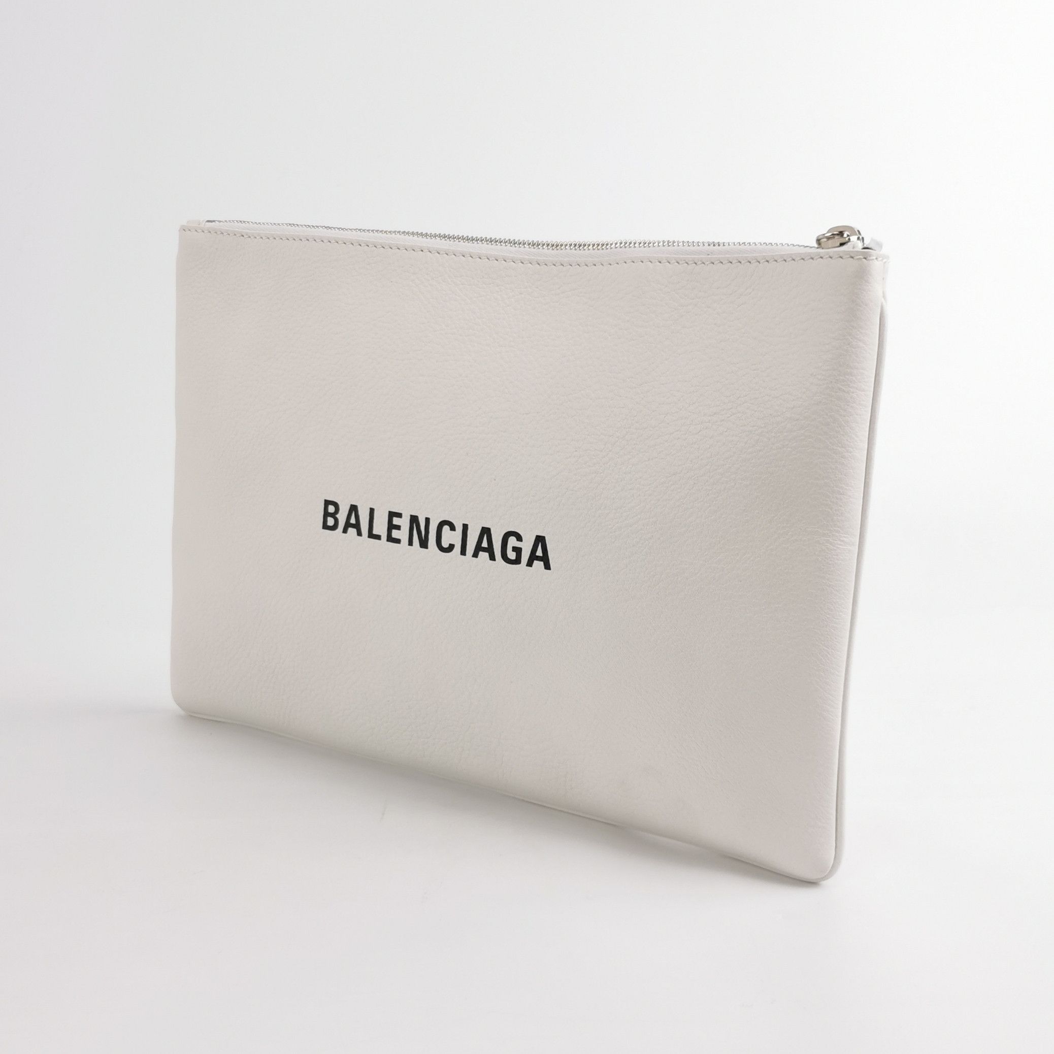 Balenciaga Balenciaga White Logo Zip Pouch Size ONE SIZE - 4 Thumbnail