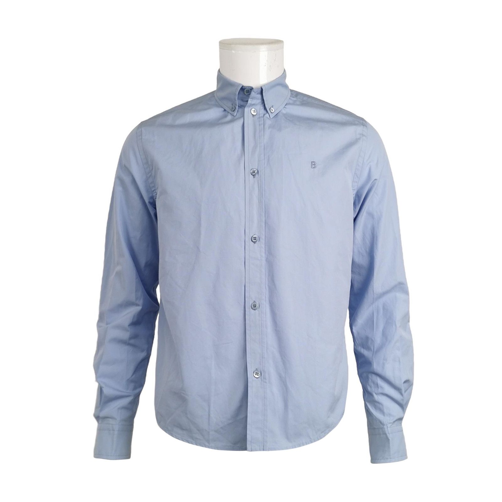 Balenciaga Balenciaga B Logo Cotton Long-Sleeve Shirt Size US M / EU 48-50 / 2 - 2 Thumbnail