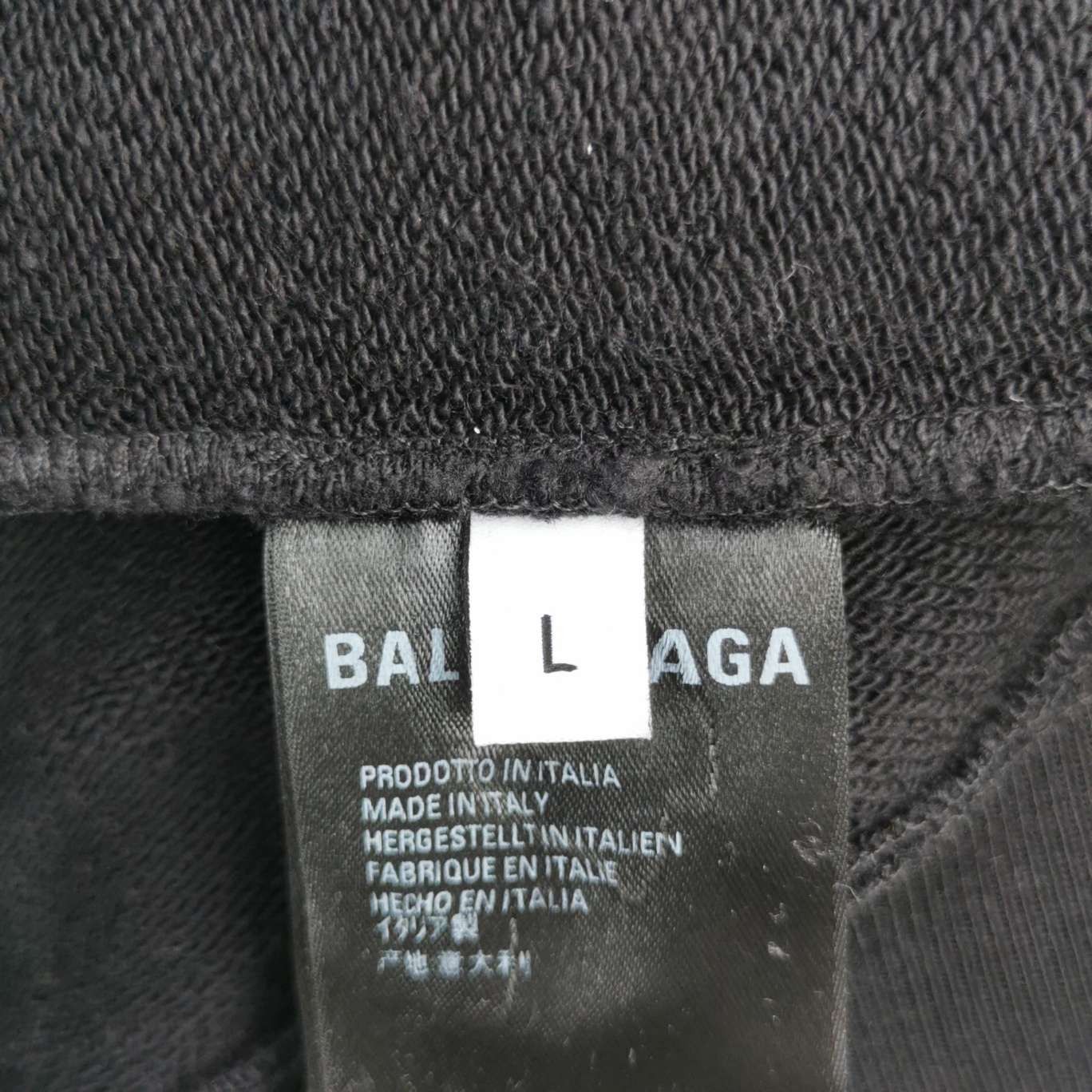 Balenciaga Balenciaga Black 'CREW' Logo Hoodie Size US M / EU 48-50 / 2 - 13 Thumbnail