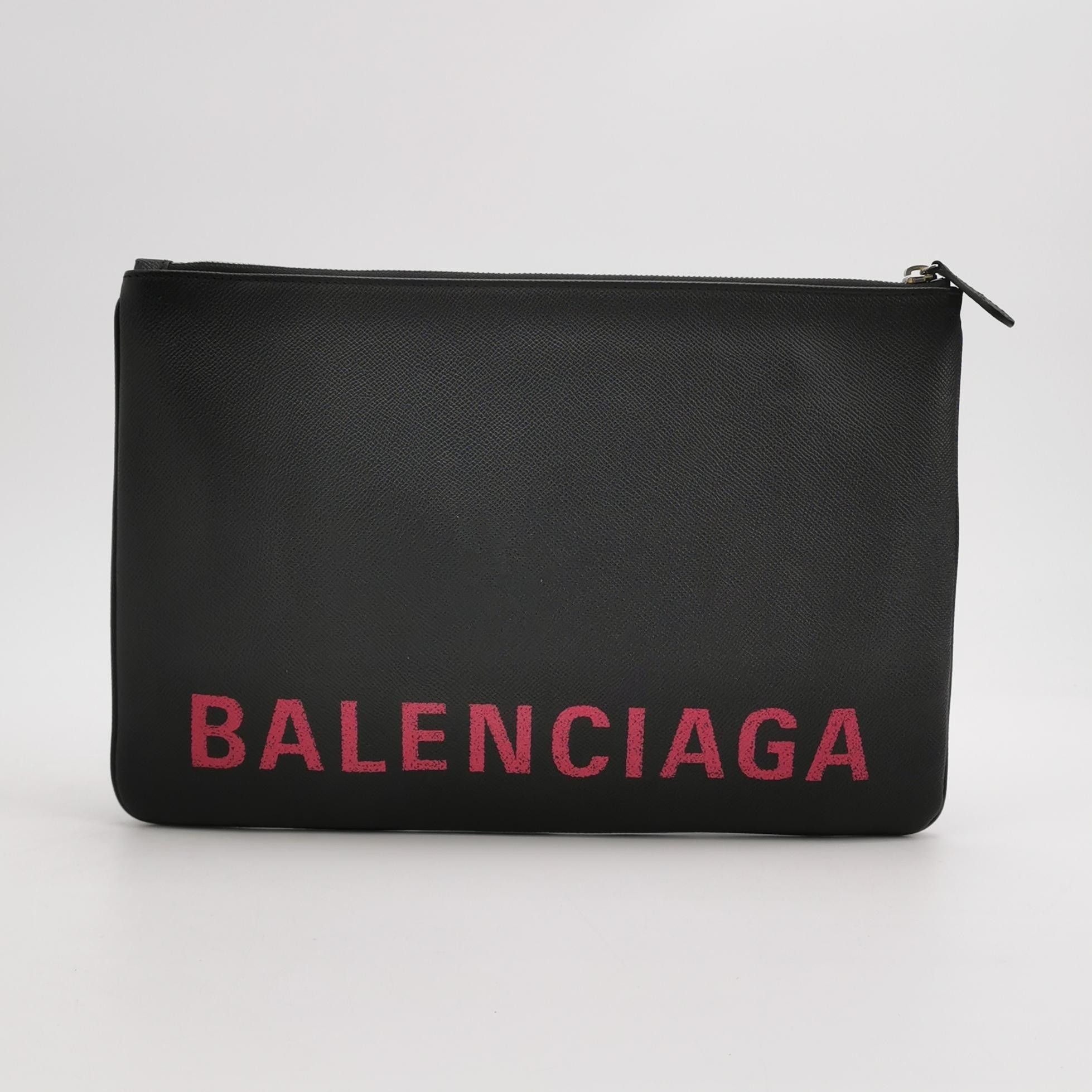 Balenciaga Balenciaga Leather Logo Zip Clutch Size ONE SIZE - 7 Thumbnail