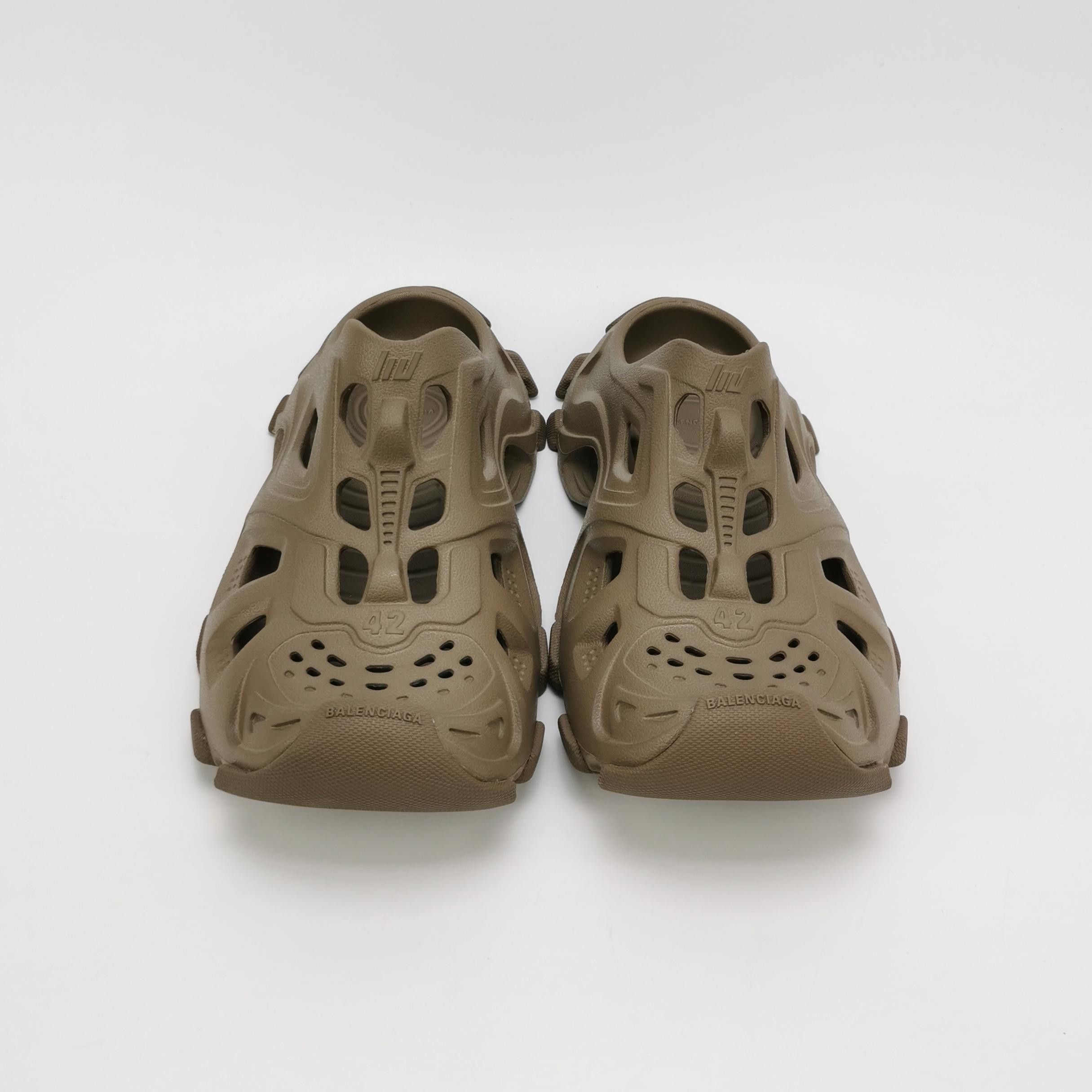 Balenciaga Brown Cut-Out Round-Toe Slip-On Sandal 41 Size US 8 / EU 41 - 5 Thumbnail