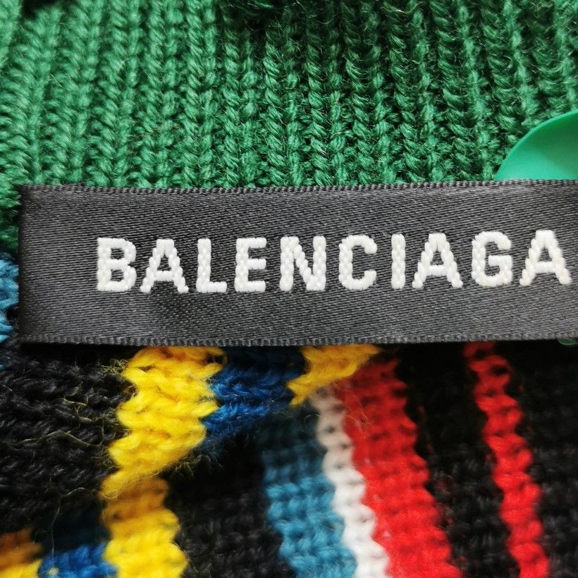 Balenciaga Balenciaga Striped Logo Crewneck Sweater XS Size US XS / EU 42 / 0 - 9 Thumbnail