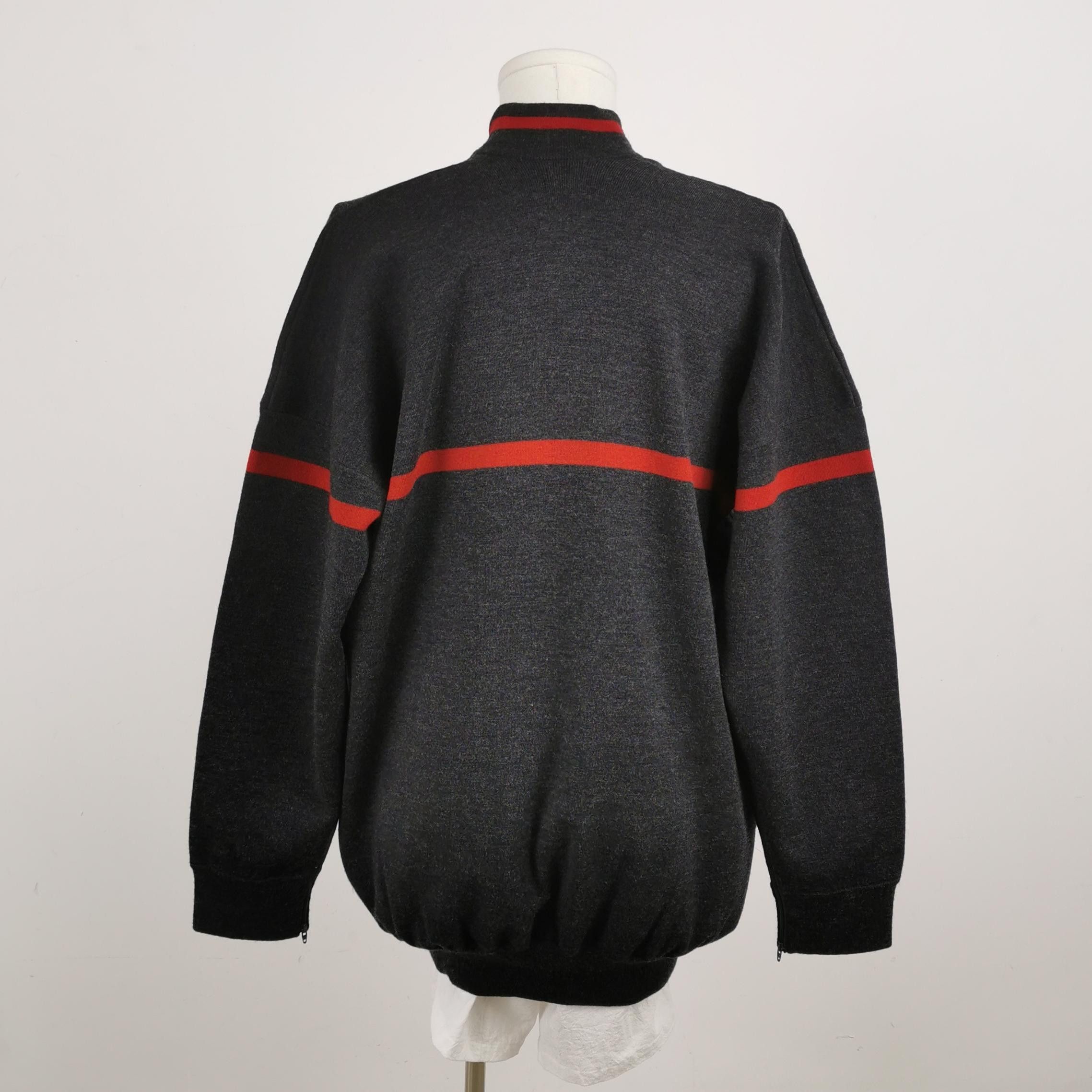 Balenciaga Balenciaga XS Wool Blend Colorblock Logo V-Neck Sweater Size US XS / EU 42 / 0 - 4 Thumbnail