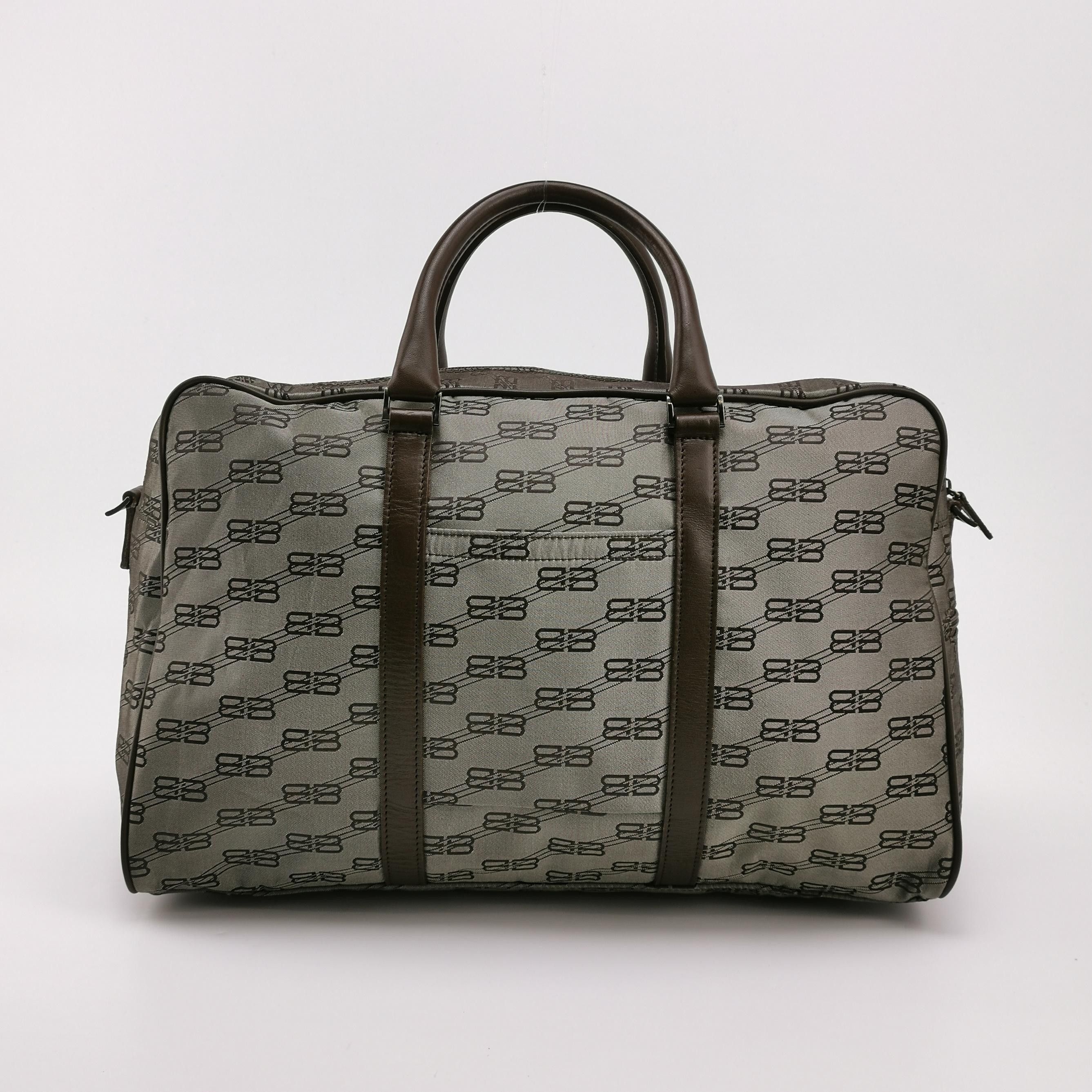 Balenciaga Balenciaga Double B Monogram Leather-Nylon Zip Tote Size ONE SIZE - 9 Thumbnail