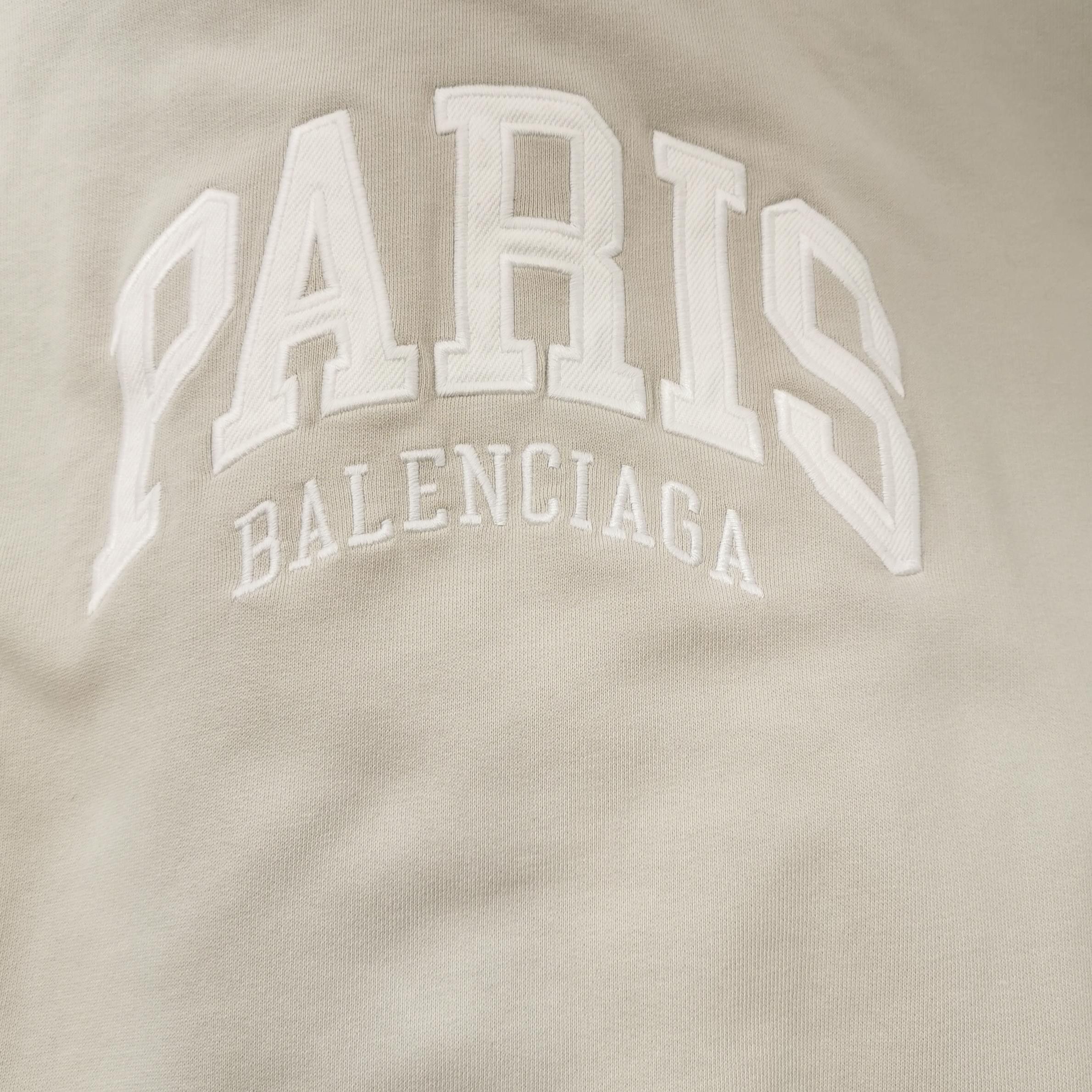 Balenciaga Balenciaga Paris Oversized Beige Hoodie Size US M / EU 48-50 / 2 - 5 Thumbnail