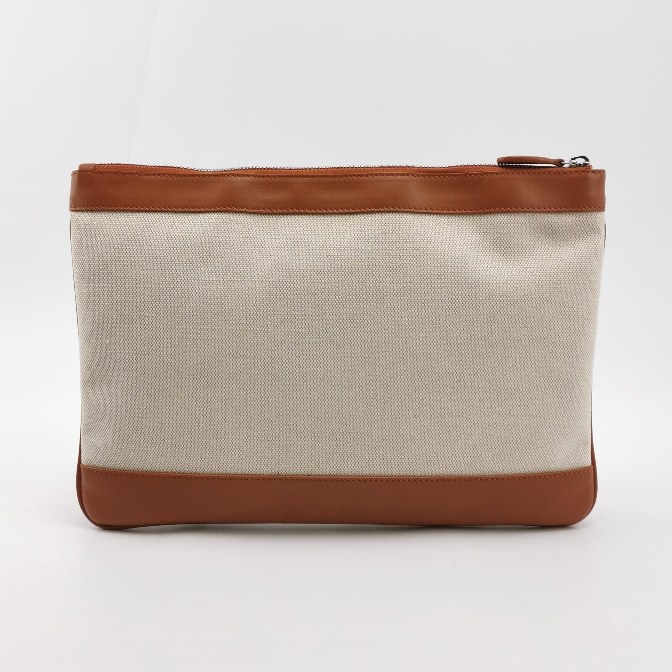 Balenciaga Balenciaga Canvas Leather Logo Zip Clutch Size ONE SIZE - 7 Thumbnail