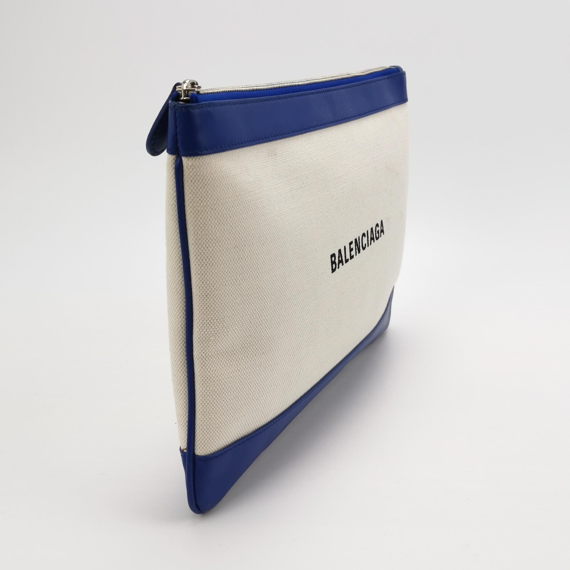 Balenciaga Balenciaga Colorblock Logo Canvas Leather Clutch Size ONE SIZE - 6 Thumbnail