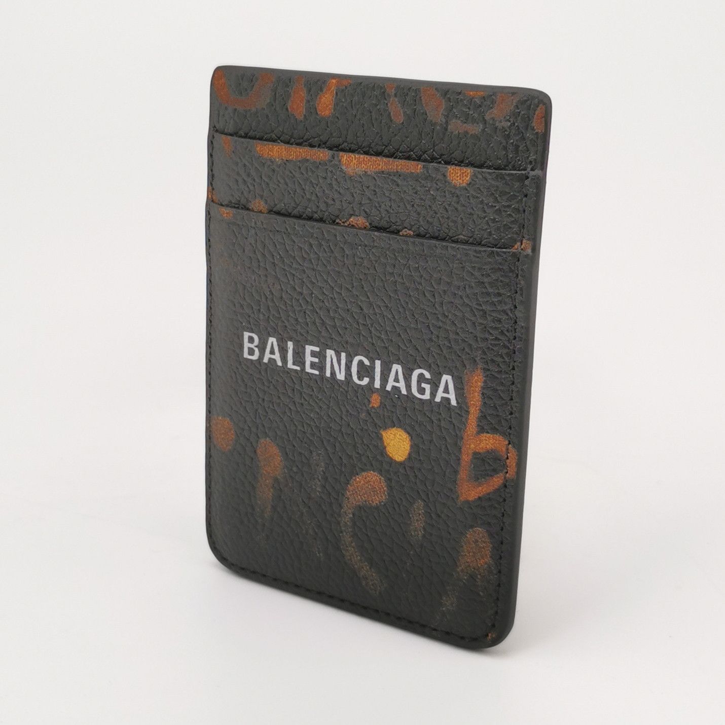 Balenciaga Balenciaga Leather Colorblock Logo Card Holder Size ONE SIZE - 4 Thumbnail