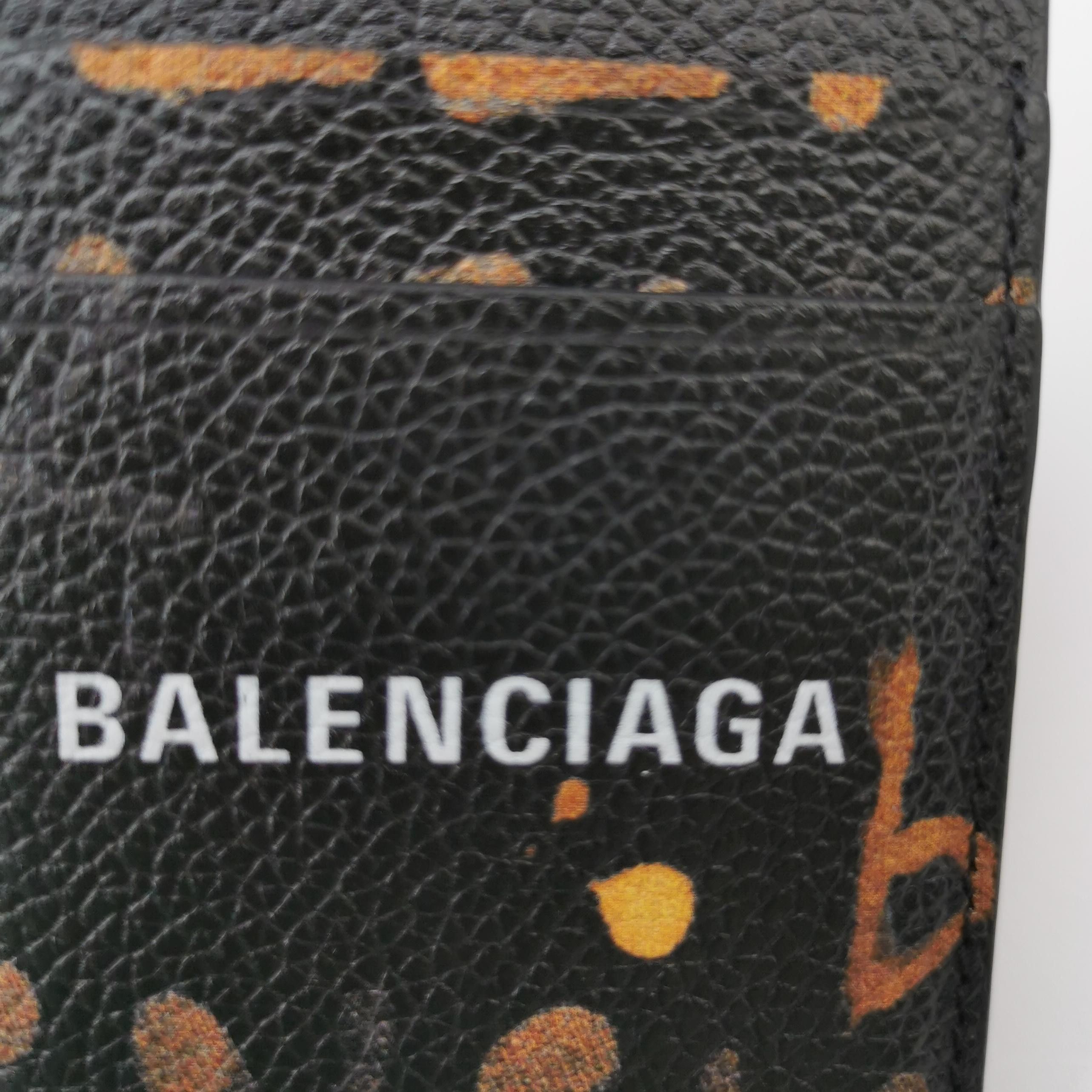 Balenciaga Balenciaga Leather Colorblock Logo Card Holder Size ONE SIZE - 13 Thumbnail