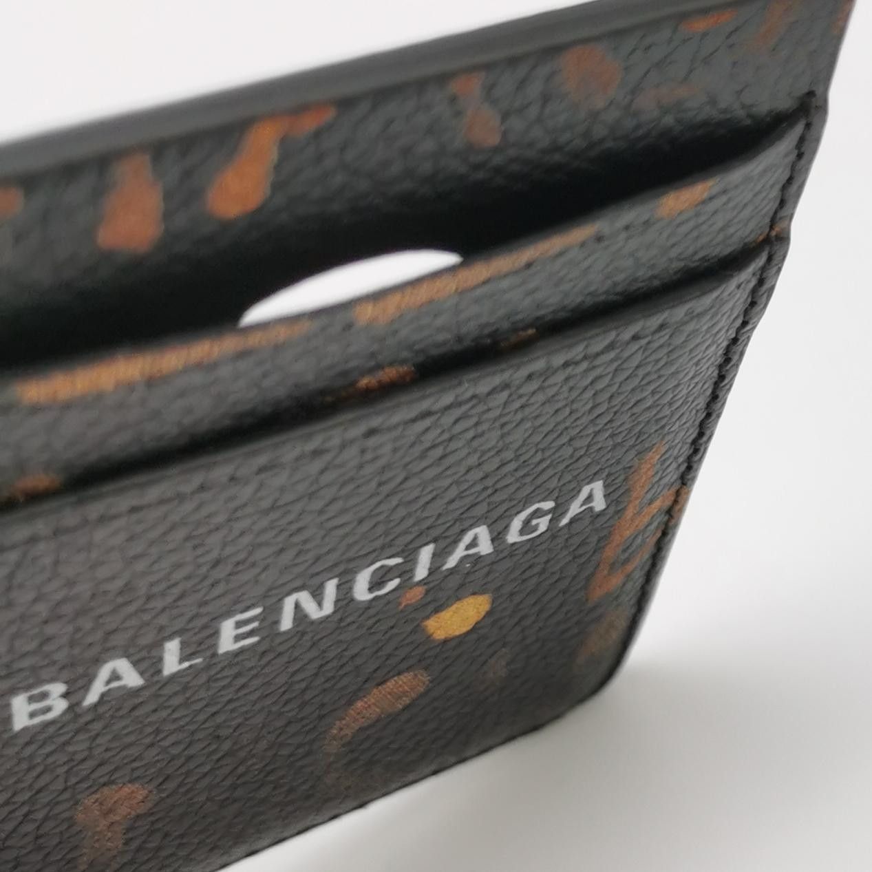 Balenciaga Balenciaga Leather Colorblock Logo Card Holder Size ONE SIZE - 12 Thumbnail