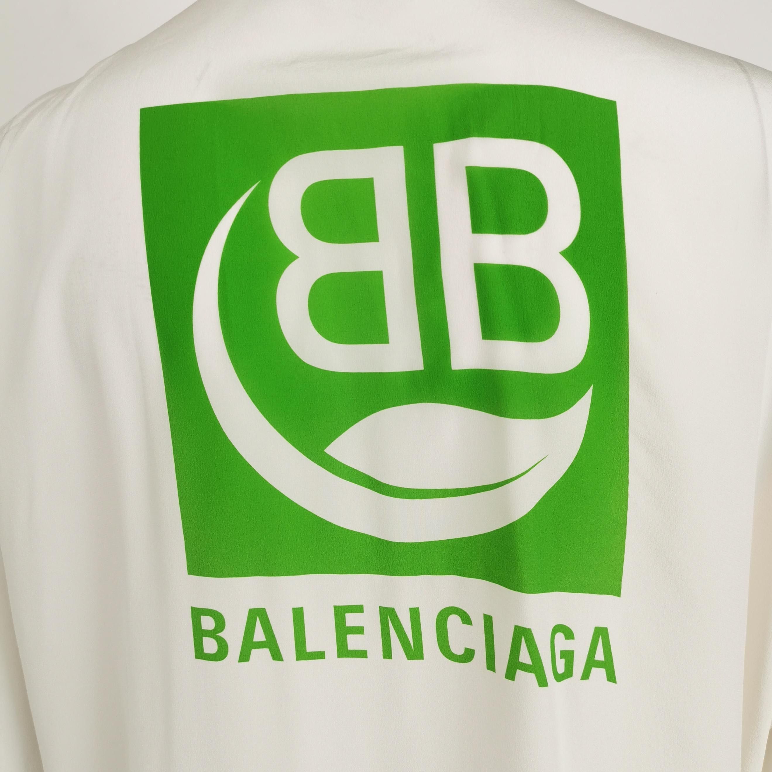 Balenciaga Balenciaga Silk Logo Collar Shirt XS Size US XS / EU 42 / 0 - 6 Thumbnail