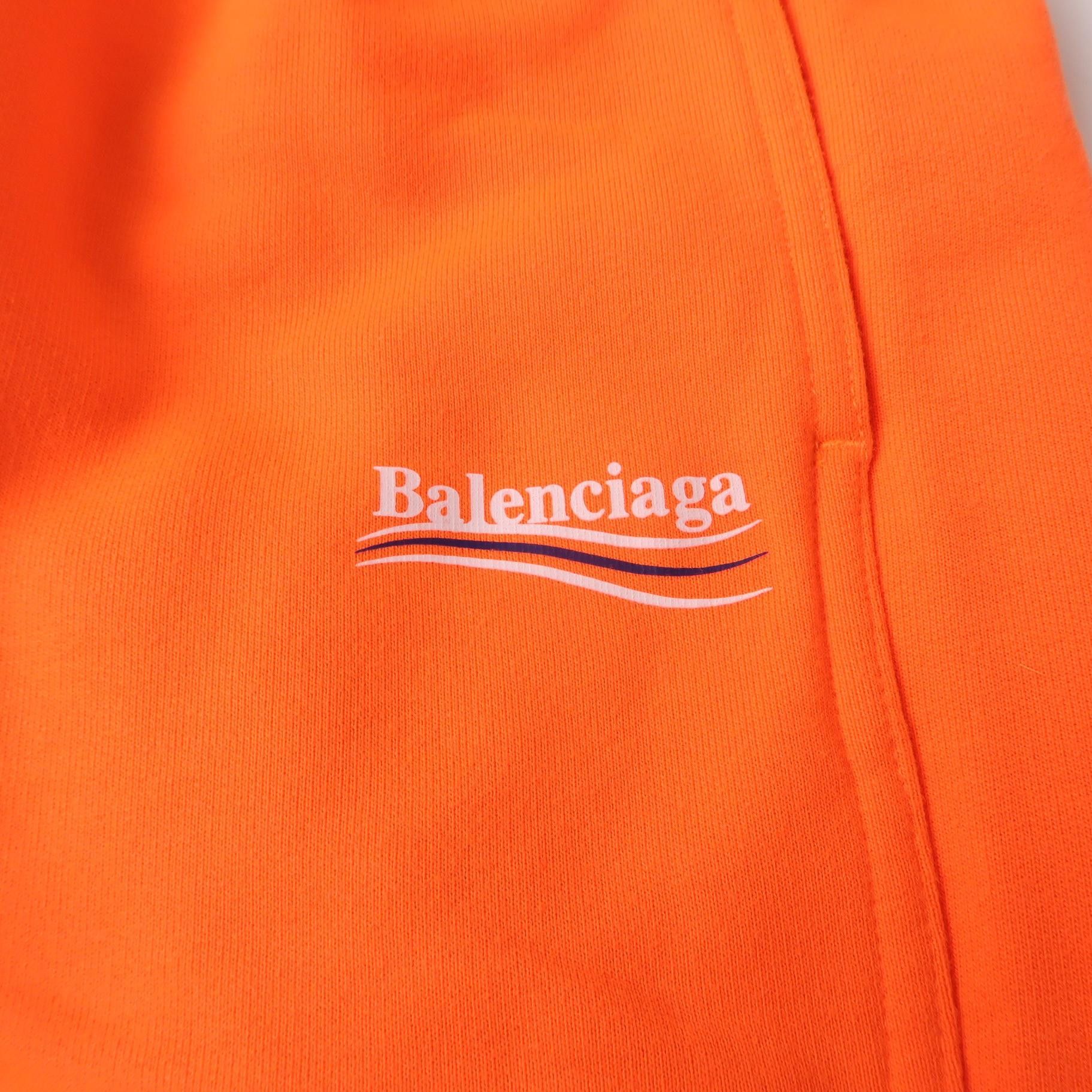 Balenciaga Balenciaga Orange Cotton Logo Straight-Leg Pants S Size US 26 / EU 42 - 6 Thumbnail