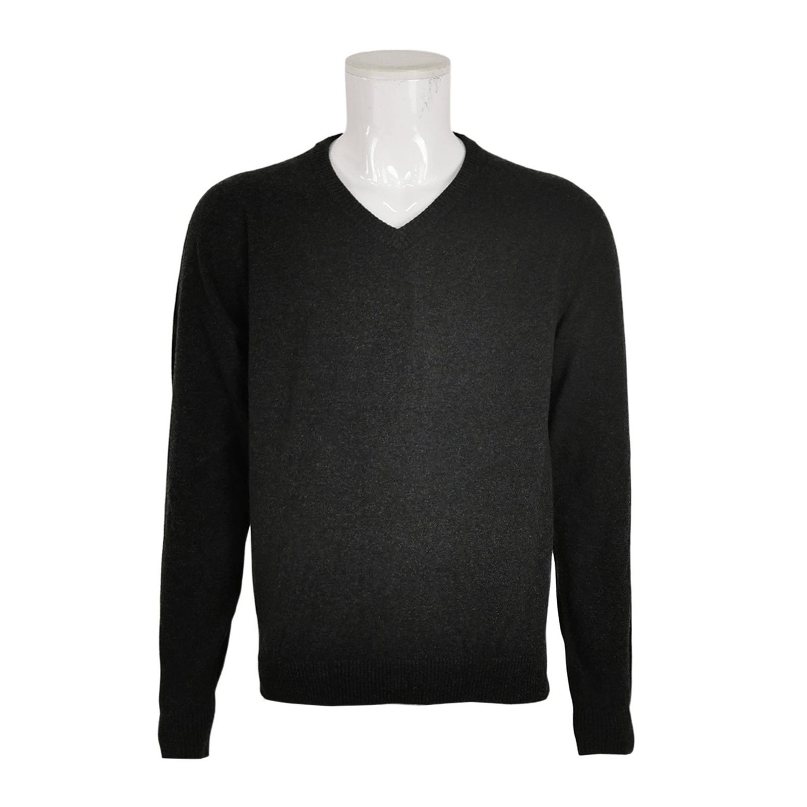 Balenciaga Black V-Neck Long-Sleeve Sweater Size US M / EU 48-50 / 2 - 2 Thumbnail