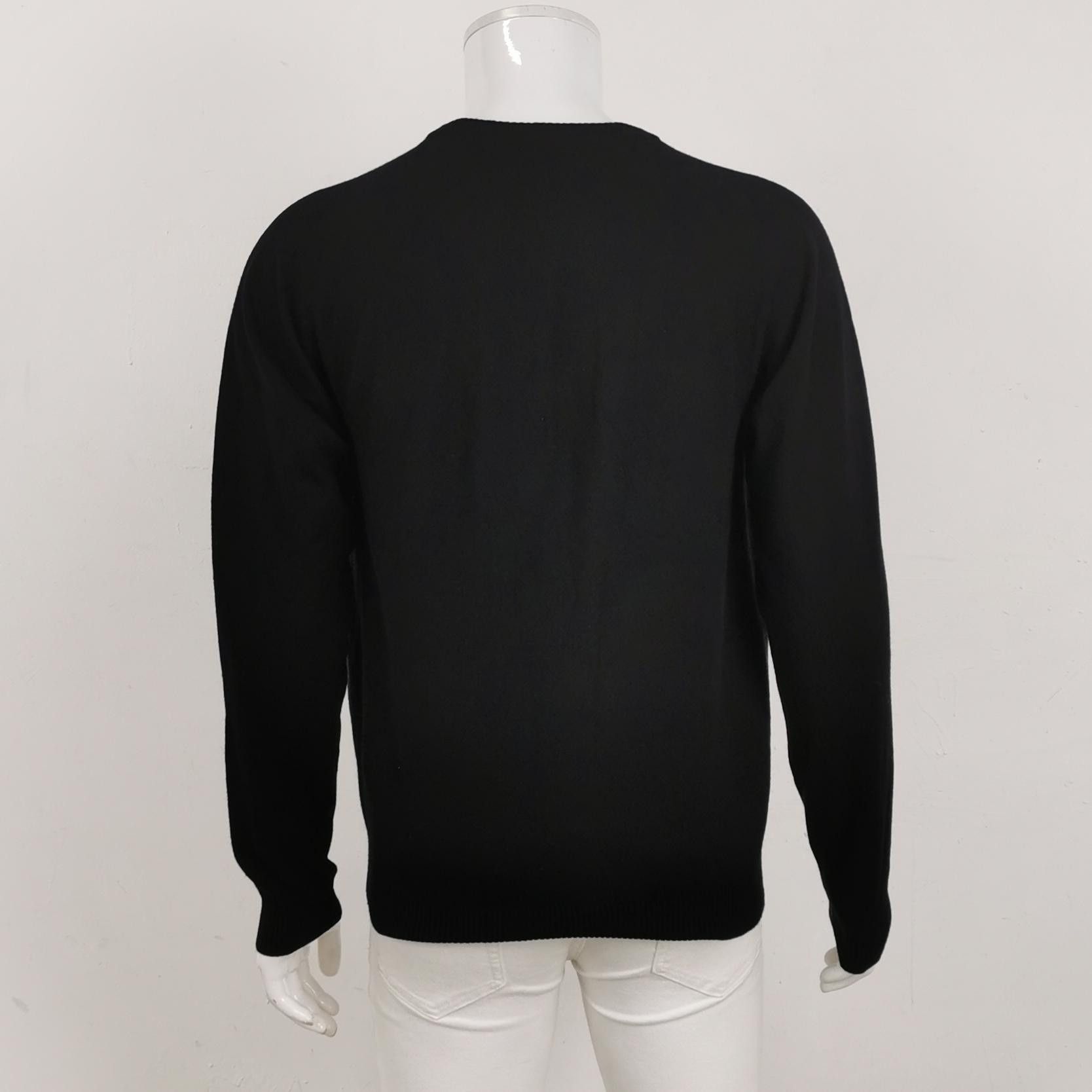 Balenciaga Black V-Neck Long-Sleeve Sweater Size US M / EU 48-50 / 2 - 4 Thumbnail
