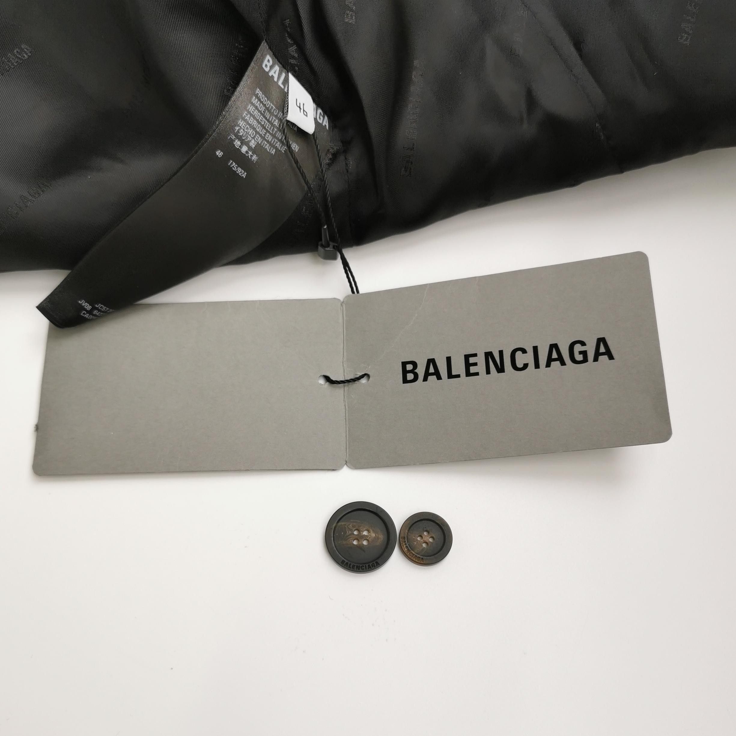 Balenciaga Balenciaga Wool Blend Lapel Long-Sleeve Coat 46 Size US S / EU 44-46 / 1 - 7 Thumbnail