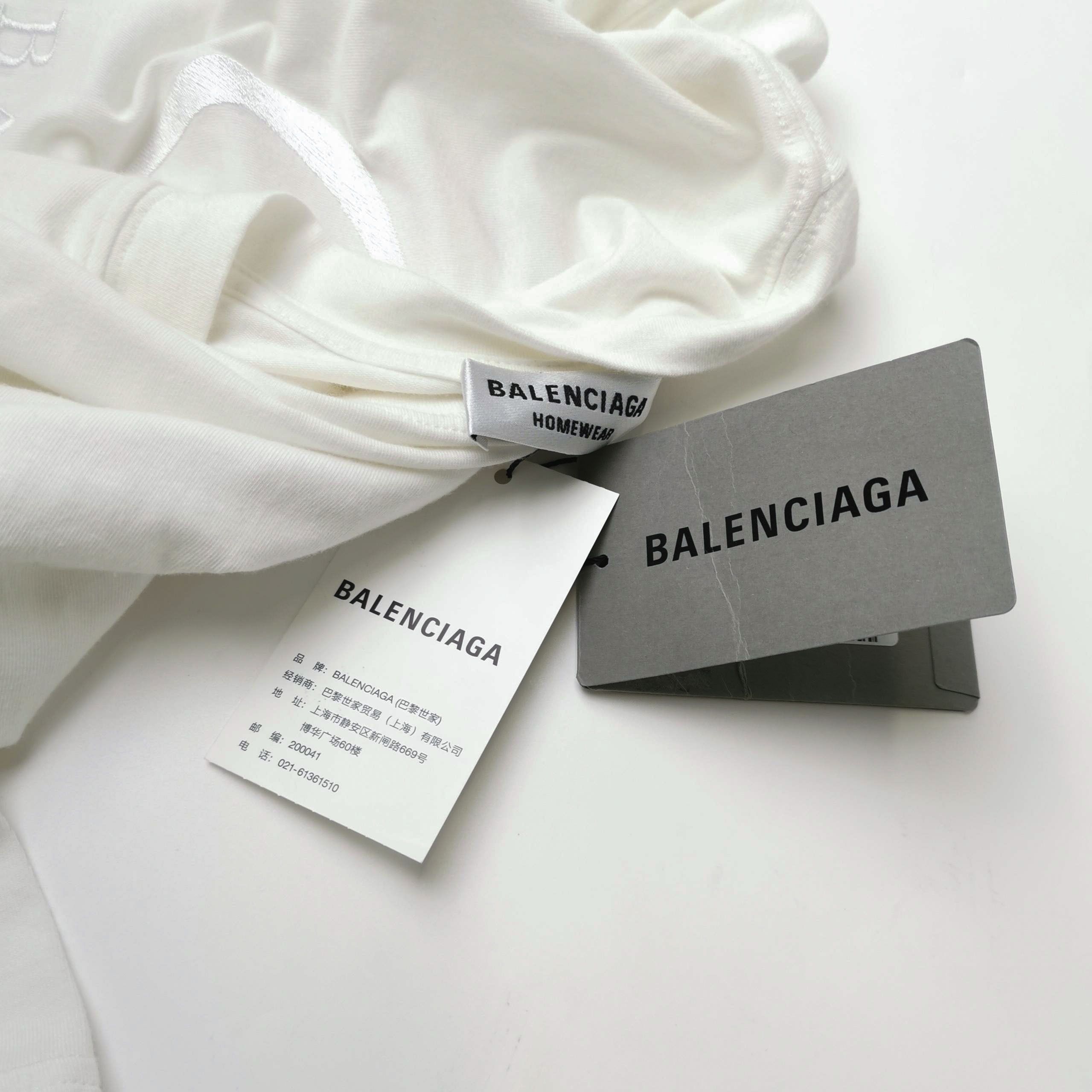 Balenciaga Balenciaga White Cotton Logo T-Shirt S Size US S / EU 44-46 / 1 - 8 Thumbnail