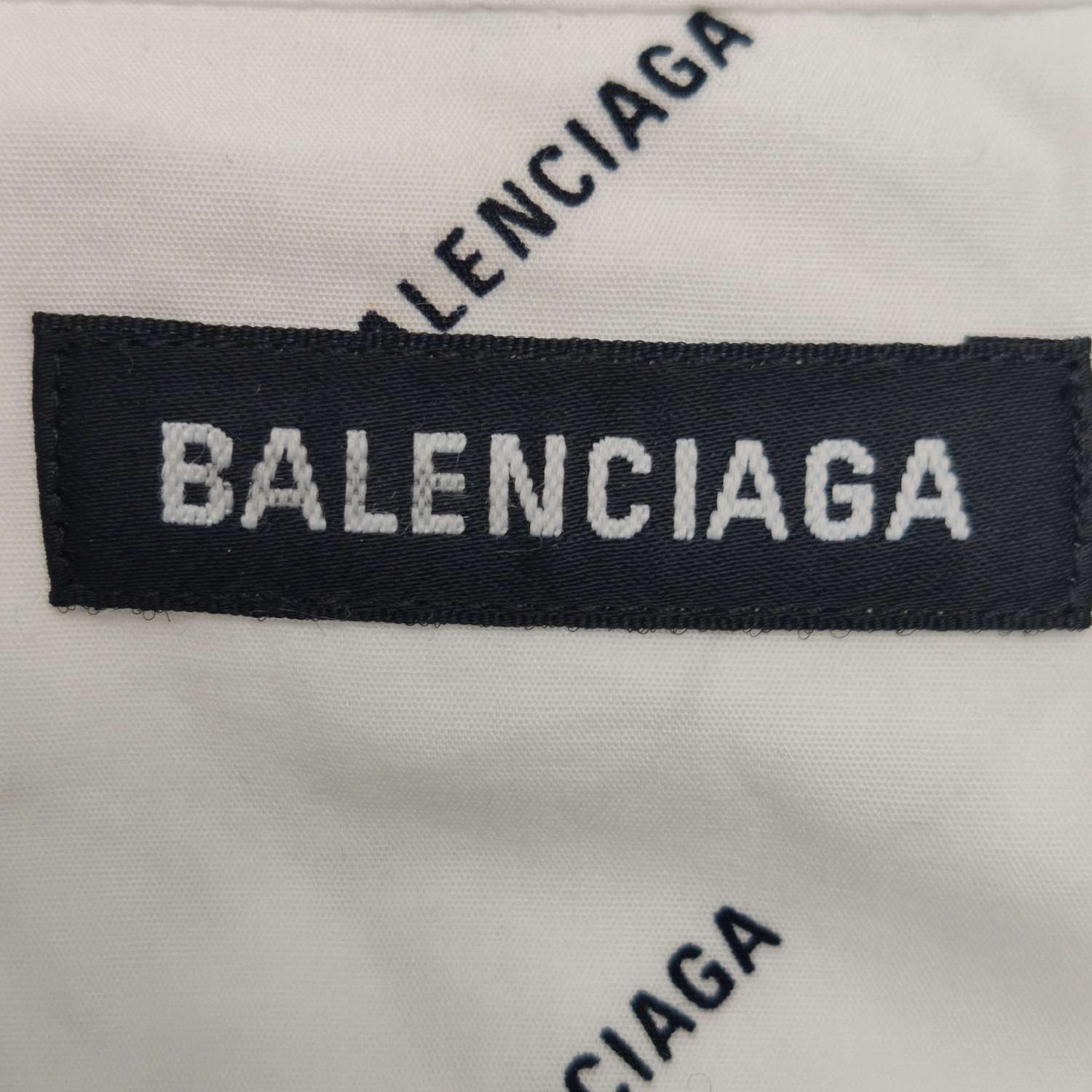 Balenciaga Balenciaga XS Cotton Logo Print Button-Down Shirt Size US XS / EU 42 / 0 - 12 Thumbnail