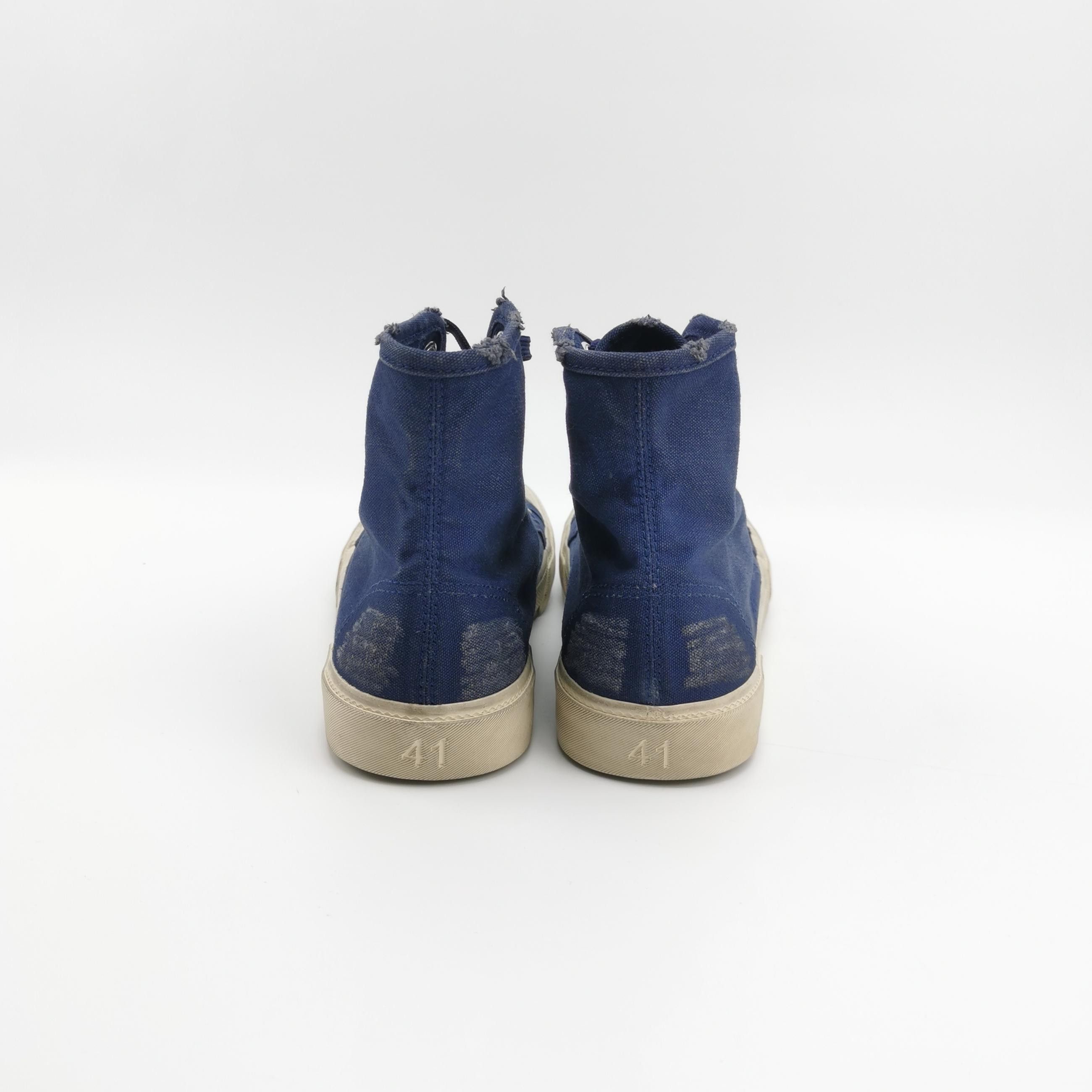 Balenciaga Balenciaga Blue Distressed High-Top Sneakers Size US 9 / EU 42 - 7 Thumbnail