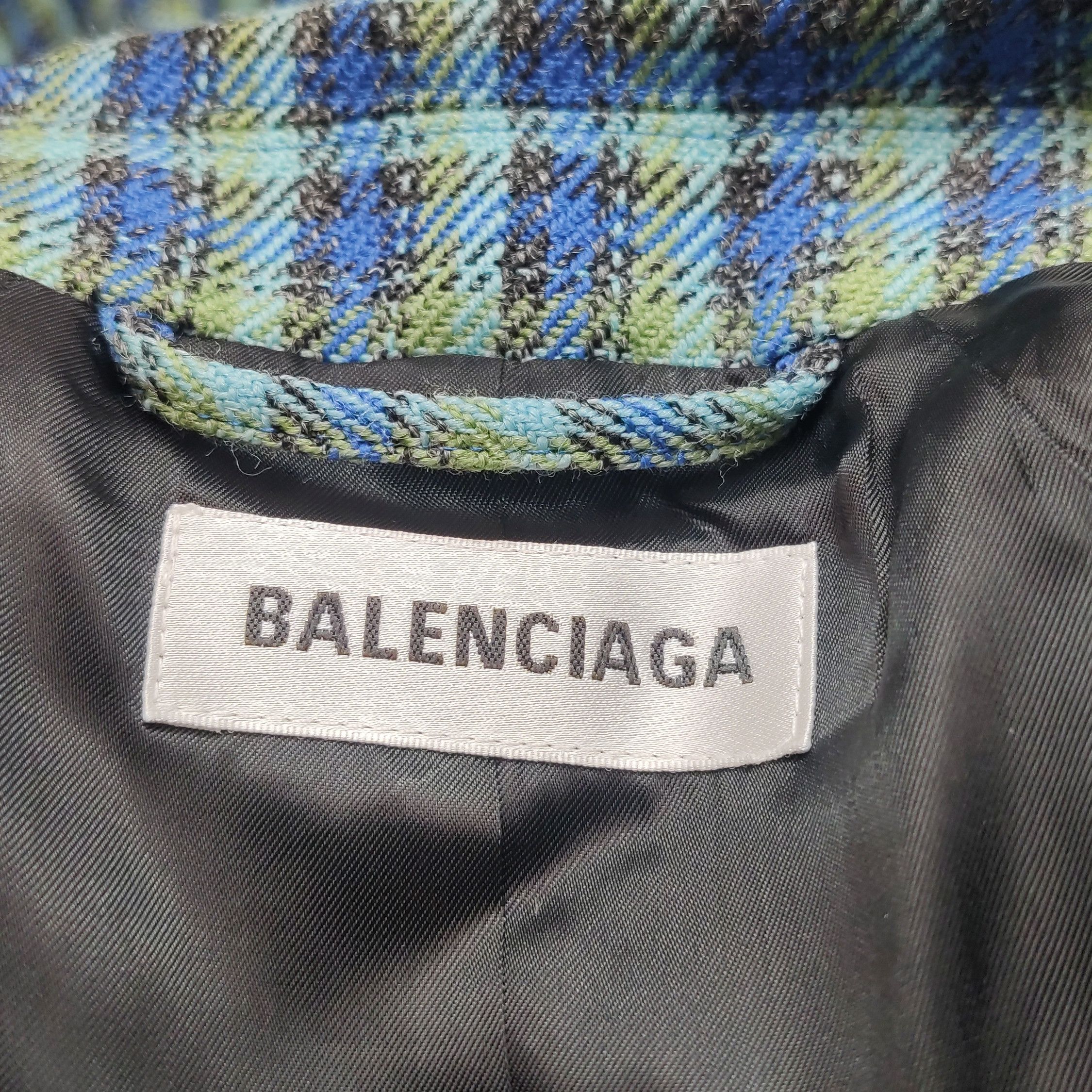 Balenciaga Balenciaga Wool Checkered Lapel Blazer S Size S / US 4 / IT 40 - 7 Thumbnail