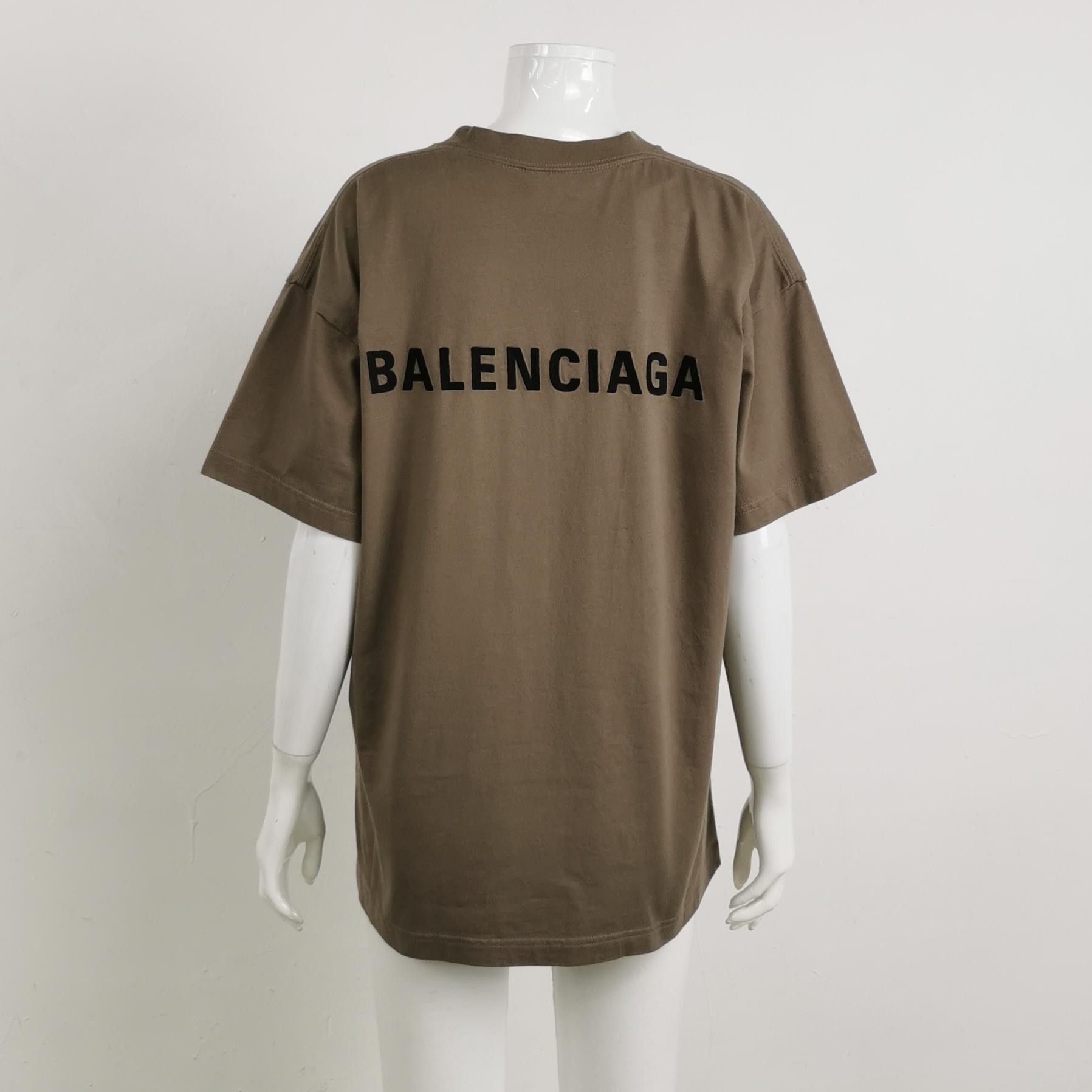 Balenciaga Balenciaga M Cotton Logo Short Sleeve Tee Size M / US 6-8 / IT 42-44 - 3 Thumbnail
