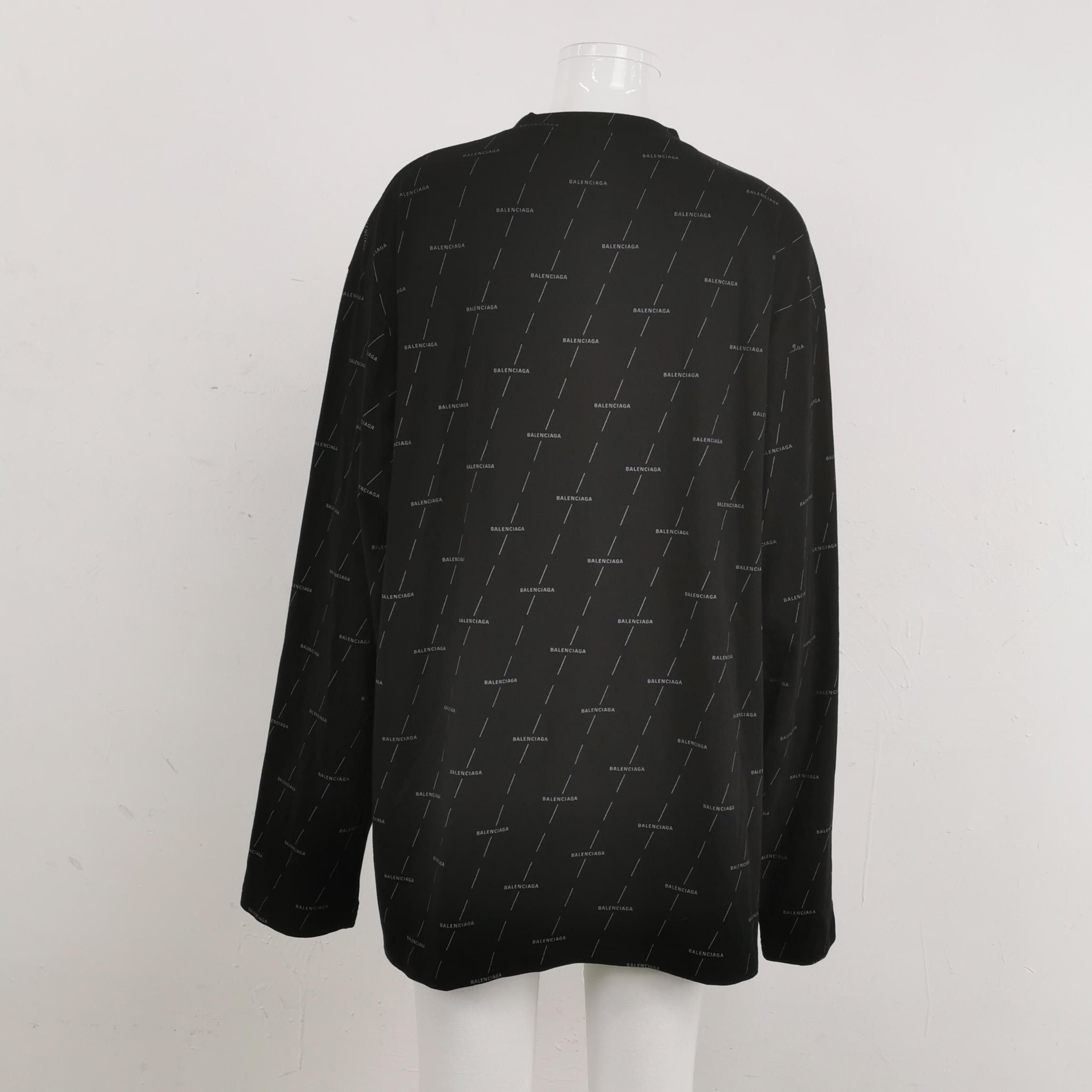 Balenciaga Balenciaga Logo-Print Cotton Long-Sleeve Shirt Size XS / US 0-2 / IT 36-38 - 3 Thumbnail