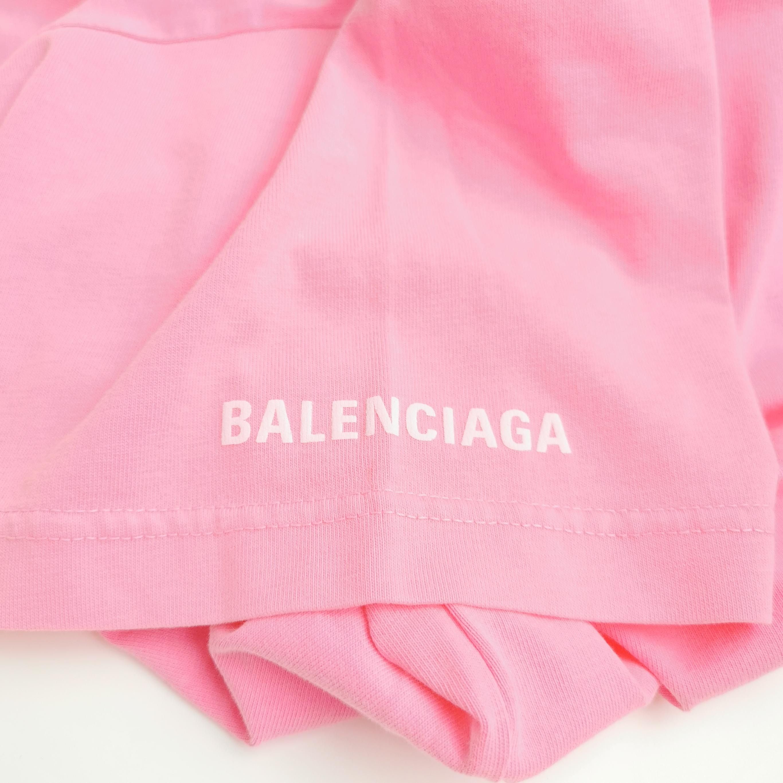 Balenciaga Balenciaga M Size Pink WFP Logo T-Shirt Size M / US 6-8 / IT 42-44 - 6 Thumbnail