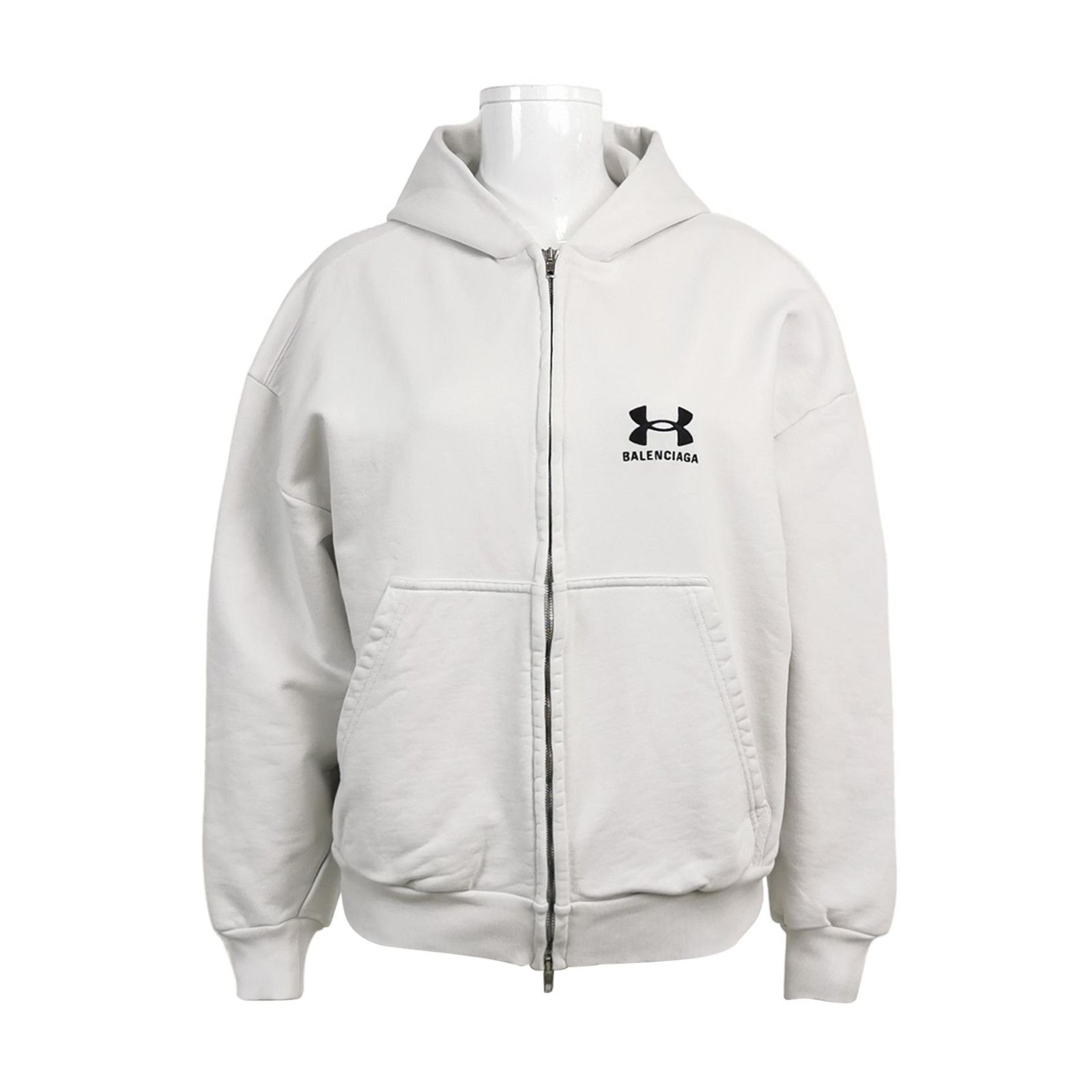 Balenciaga Balenciaga x Under Armour XS Cotton Logo Hooded Jacket Size XS / US 0-2 / IT 36-38 - 2 Thumbnail