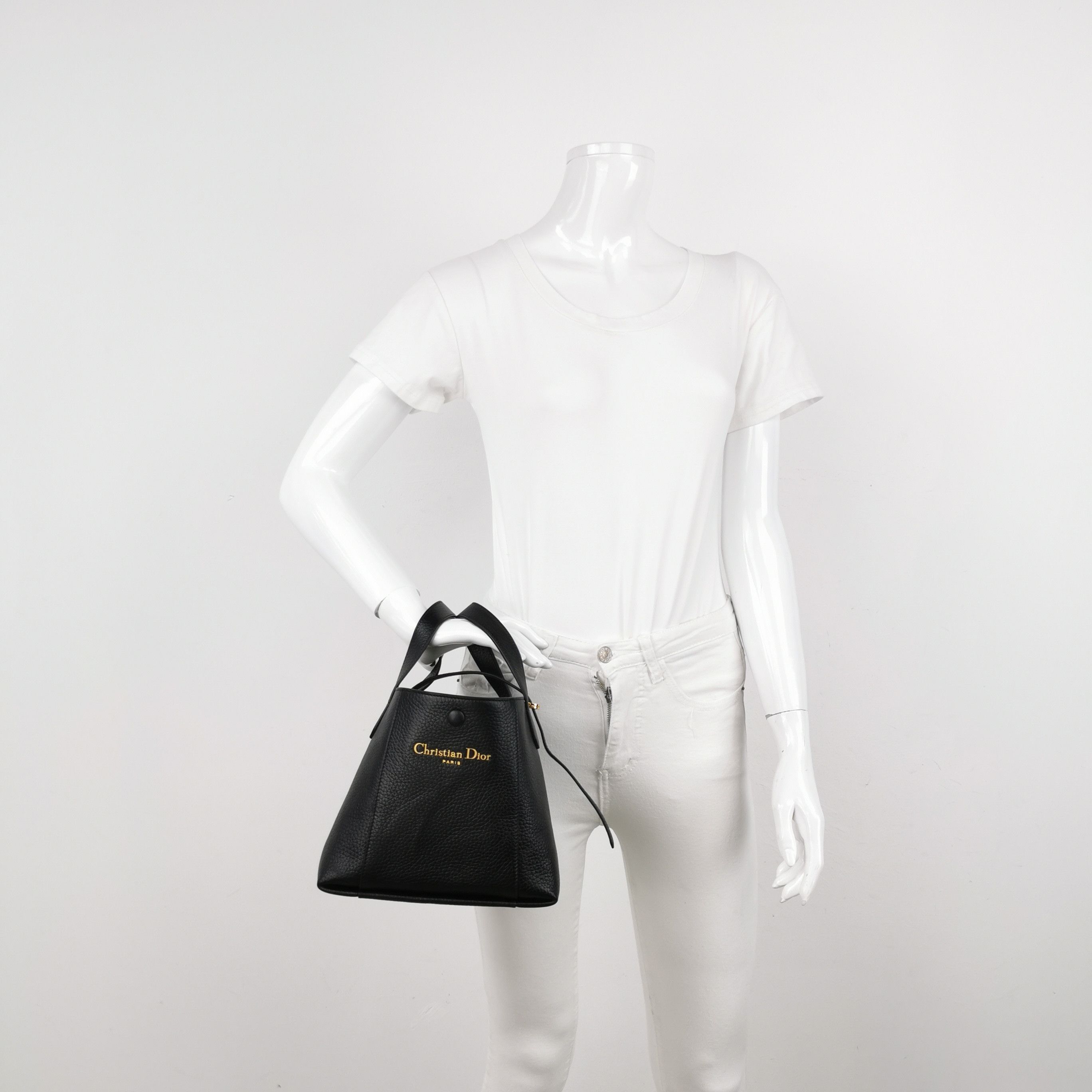 Balenciaga Dior Small Cowhide Leather Logo Handbag Crossbody Size ONE SIZE - 3 Thumbnail