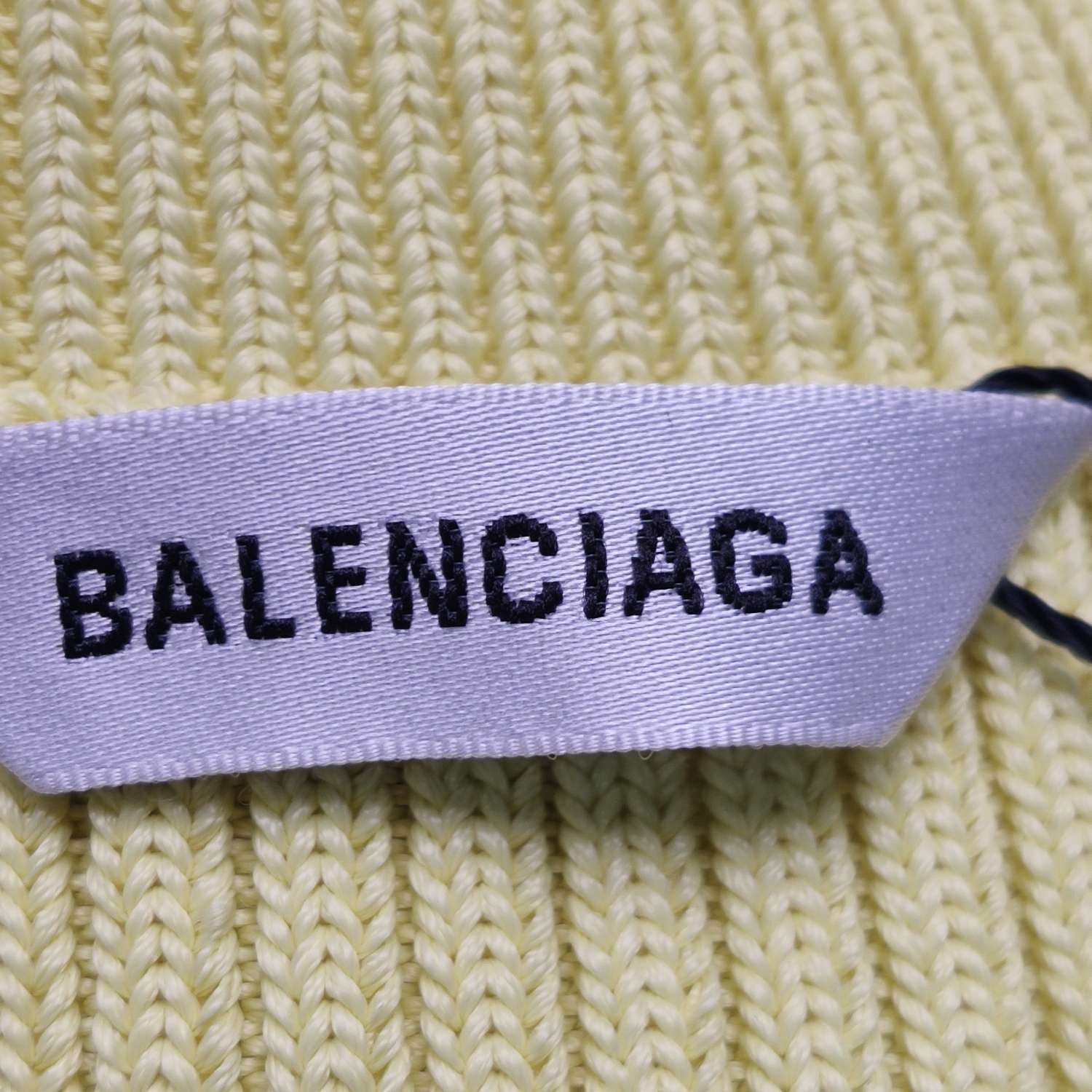 Balenciaga Balenciaga Yellow Ribbed Logo Crewneck Sweater M Size M / US 6-8 / IT 42-44 - 10 Thumbnail