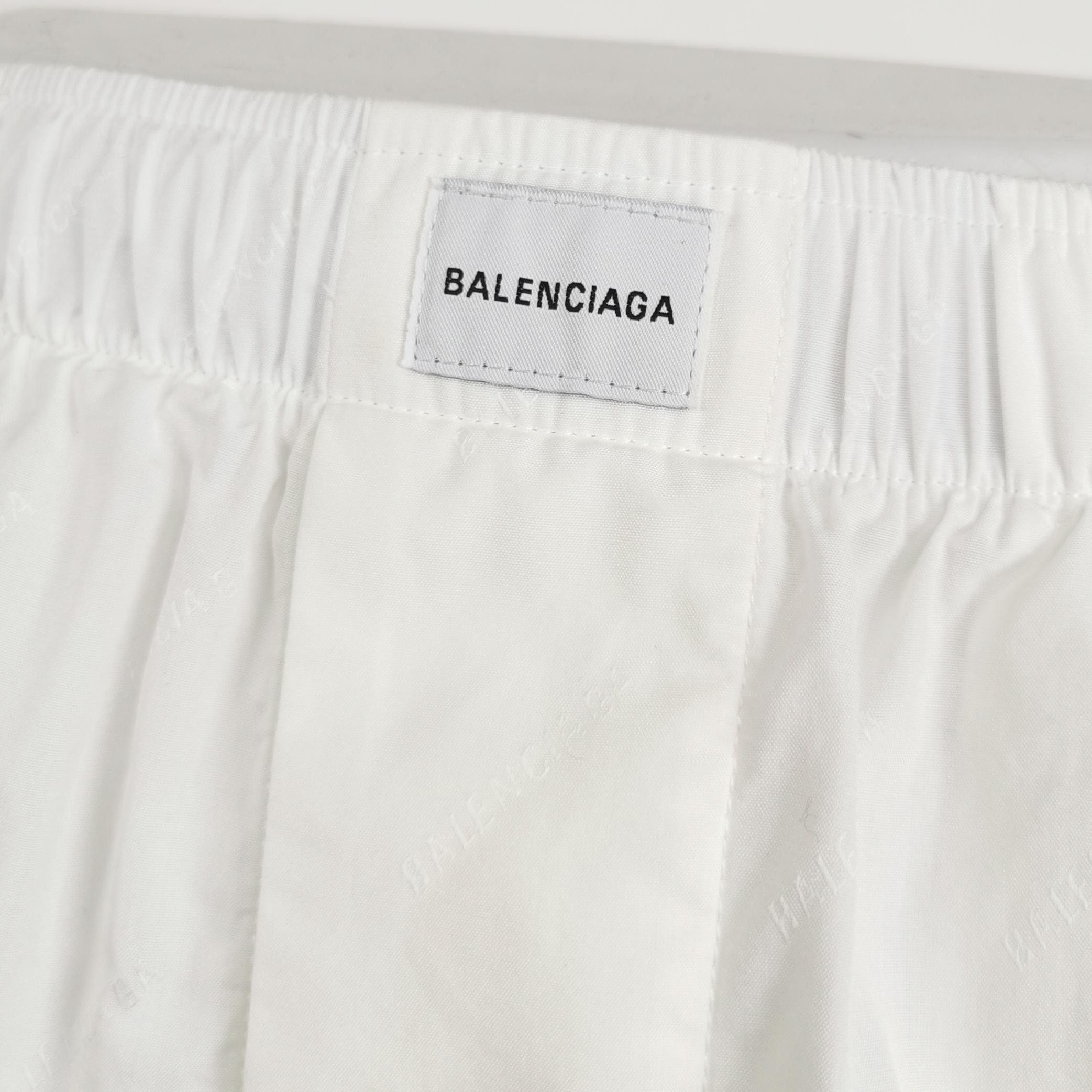 Balenciaga Balenciaga White Cotton Logo Shorts M Size M / US 6-8 / IT 42-44 - 6 Thumbnail
