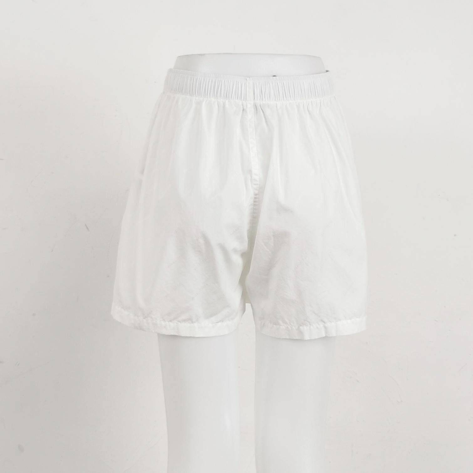 Balenciaga Balenciaga White Cotton Logo Shorts M Size M / US 6-8 / IT 42-44 - 3 Thumbnail