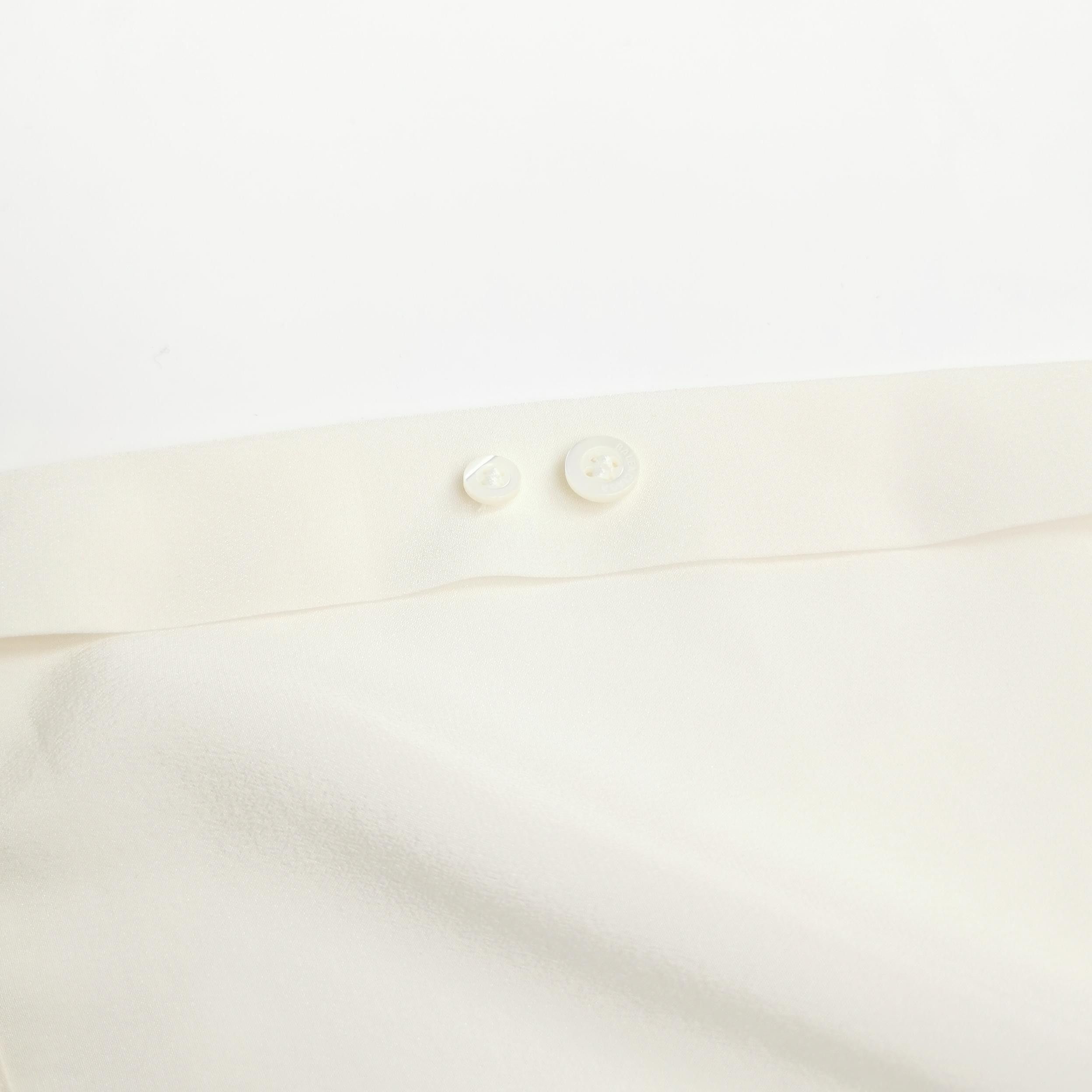 Balenciaga Balenciaga Silk Logo Button-Down Shirt White Size S / US 4 / IT 40 - 8 Thumbnail